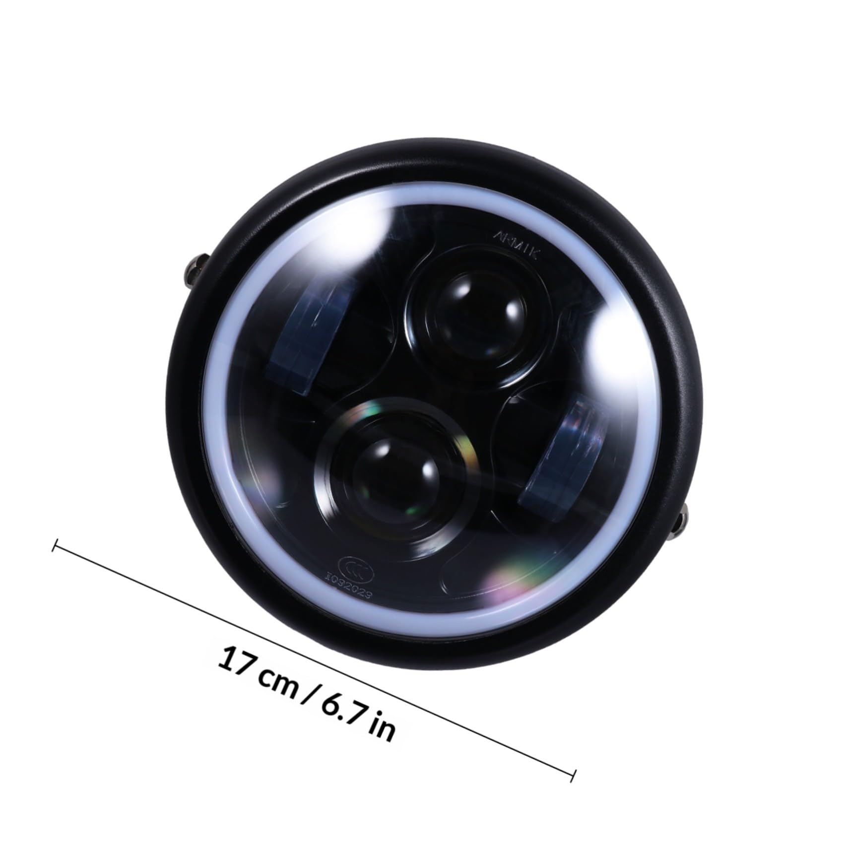 Faro Anteriore LED Retrò per Moto 35w 12v in Acciaio Inossidabile e Vetro, Luce Guida Notturna Sicura per Condizioni Meteo Avverse e Nebbia