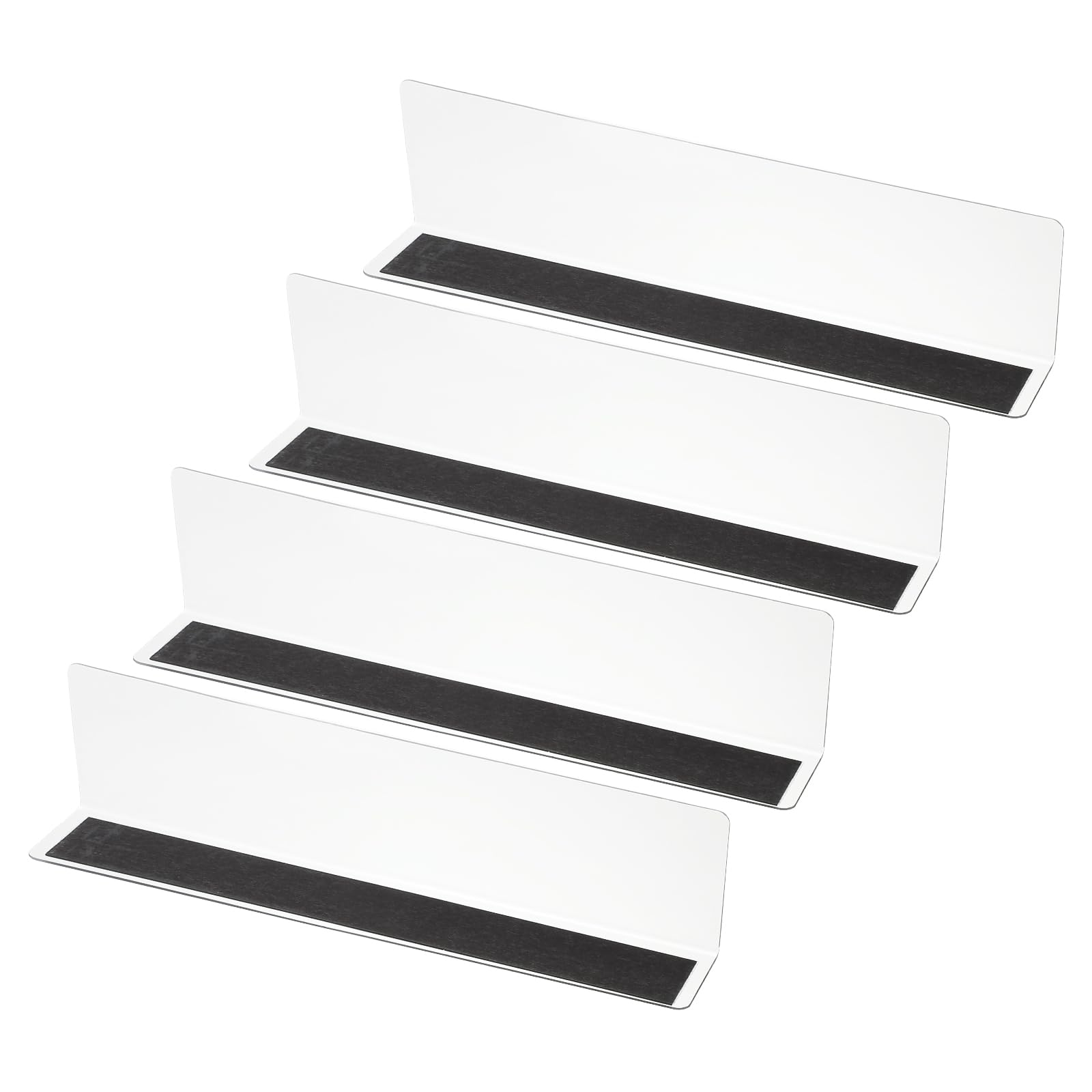 PATIKIL 4 Pack Shelf Dividers for Closet Organization 9.9x1.2x2.4 Acrylic Magnetic Closets Separator Kitchen Cabinet Shelves Under Bed Blocker for Bedroom Kitchen Office Clear