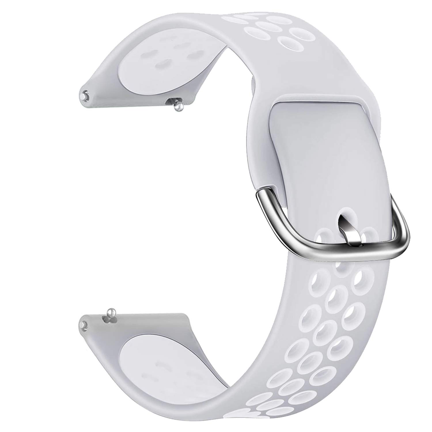Microsonic Huawei Watch GT Sport Rainbow Sport Band için Kordon Gri Beyaz