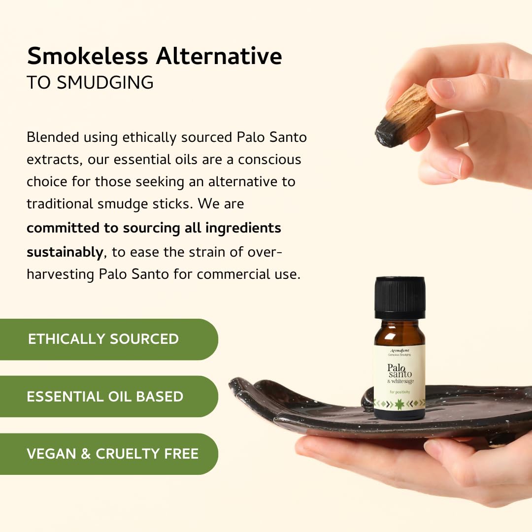 Palo Santo & White Sage Essential Oil Diffuser Blend by Aromafume |1 x10ml 1
