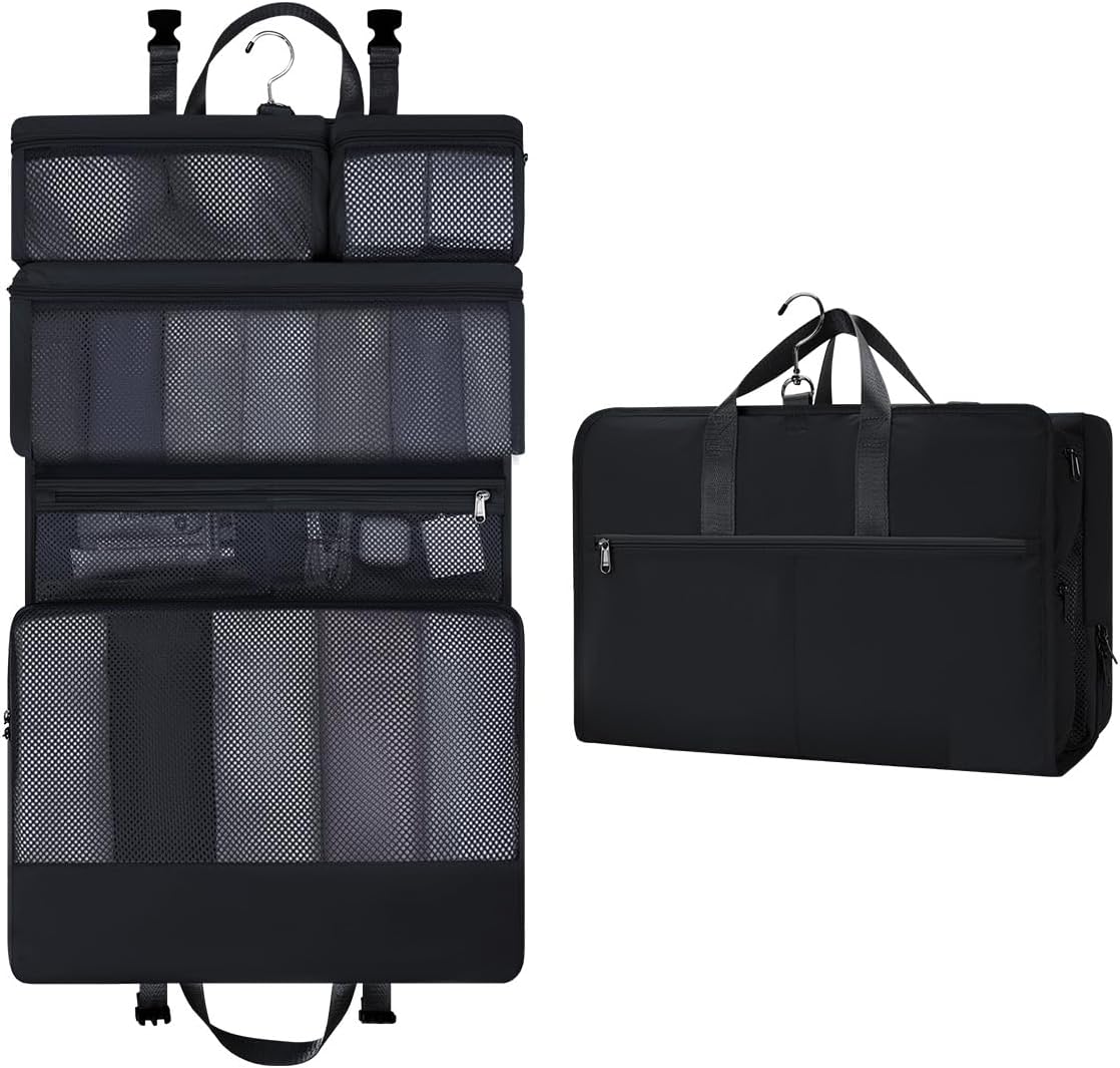 ECOHUB Hanging Travel Closet Portable Luggage Organizer Carry-on...