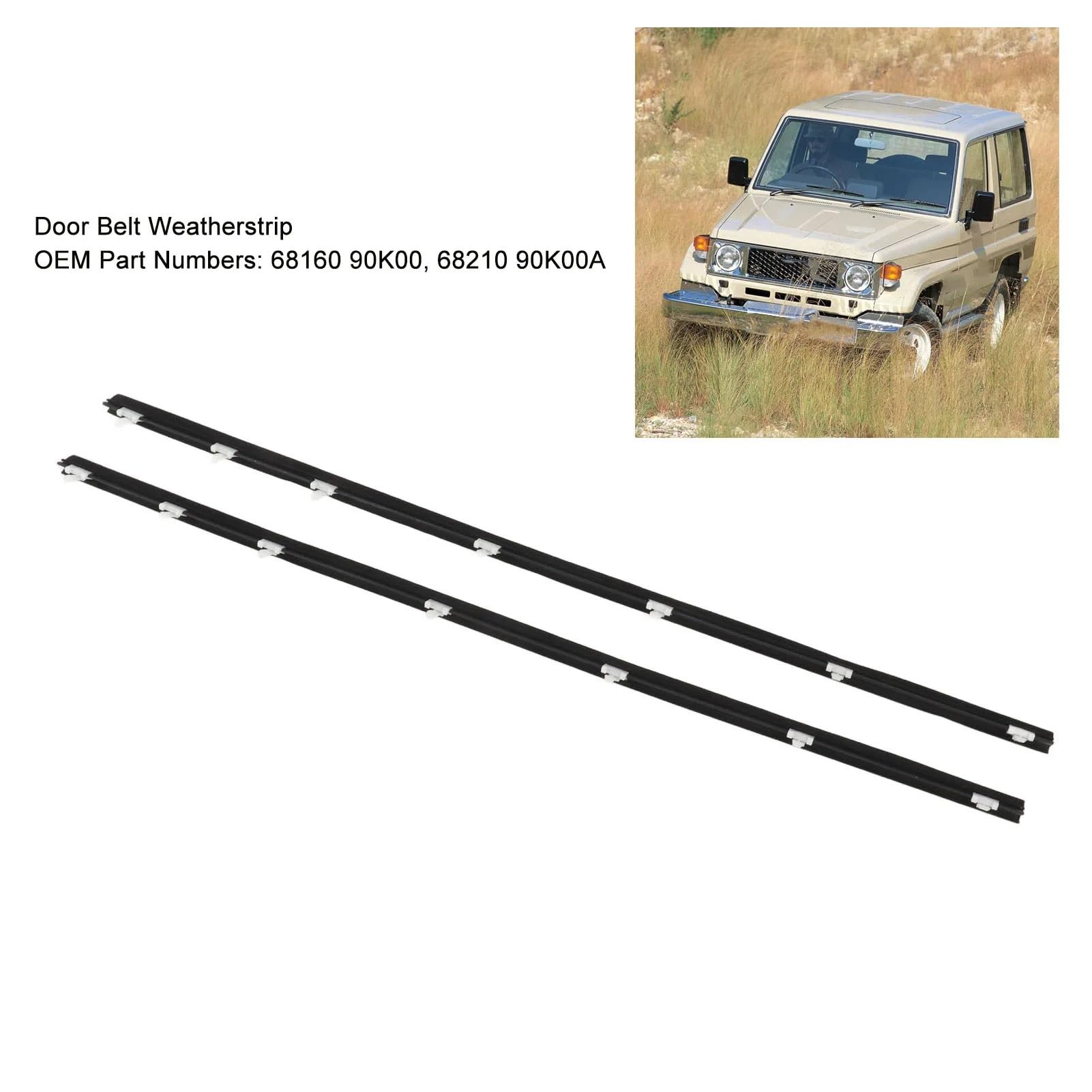 samochodów tapicerka okienna Pasuje do Landcruiser serii 70 1 para zewnętrzne drzwi samochodu listwa wykończeniowa okna uszczelka pasa uszczelniającego 68210 90K00A
