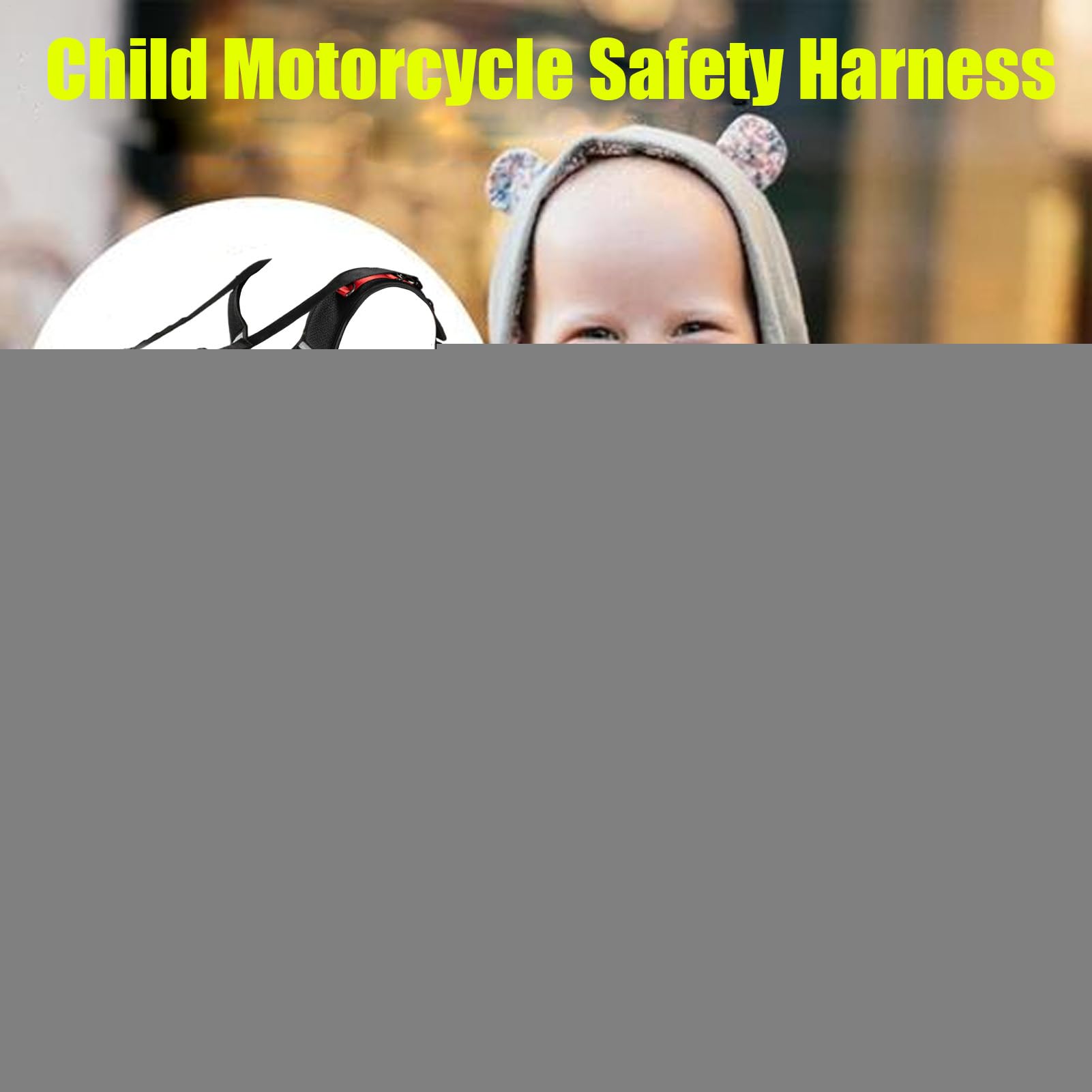 Arnés de Seguridad Infantil Arnés de viaje versátil, cómodo y reflectante | Arnés con Cinturón de Seguridad para Moto para Cinturones Moto, Sujeción