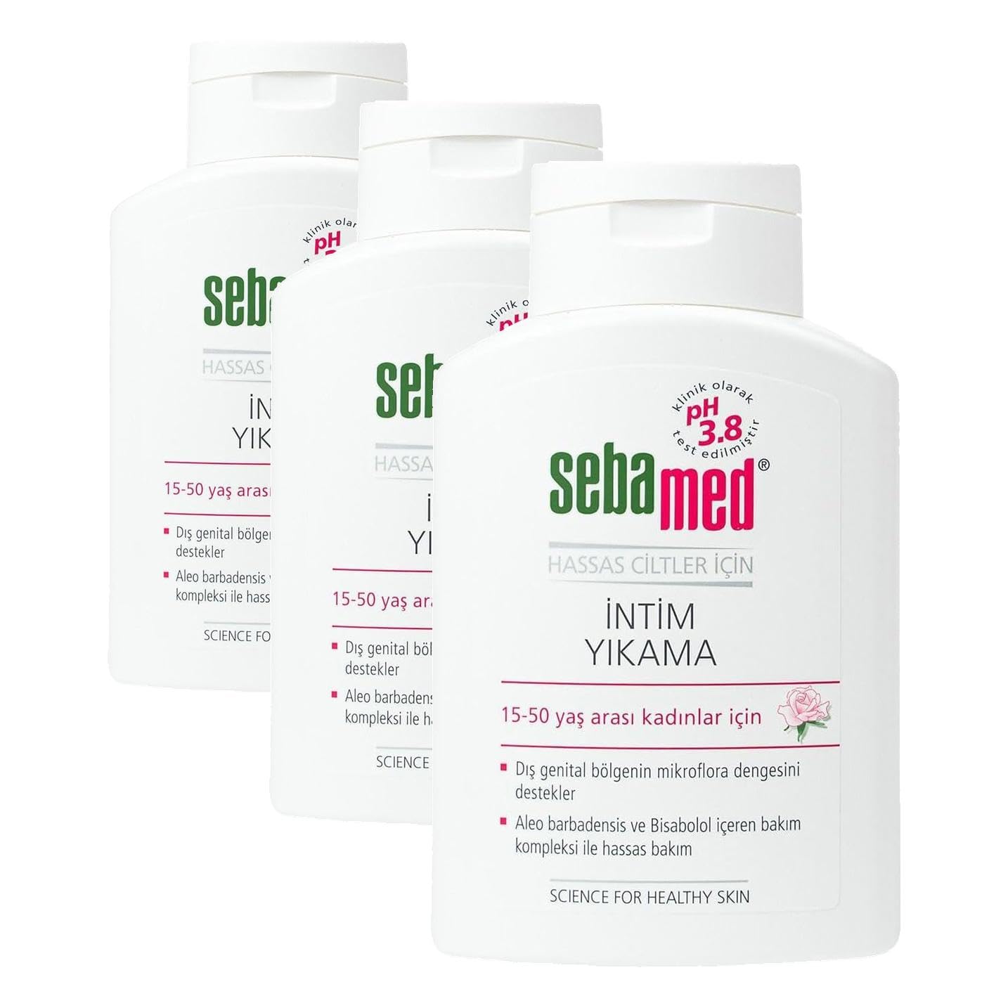 Sebamed İntim Yıkama Jeli - Hassas Ciltler için ph 3.8 Dış Genital Bölge Temizleyici İntim Bakım Ürünü 200ml (3 paketi)