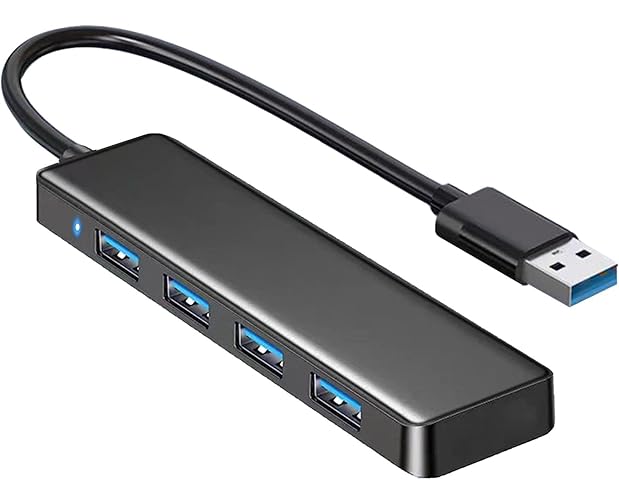 USB 3.0 Hub, VIENON 4-Port USB Hub USB Splitter USB Expander for Laptop, Xbox, Flash Drive, HDD, Console, Printer, Camera,Keyborad, Mouse(Not for Charging) - 1FT - USB Hub