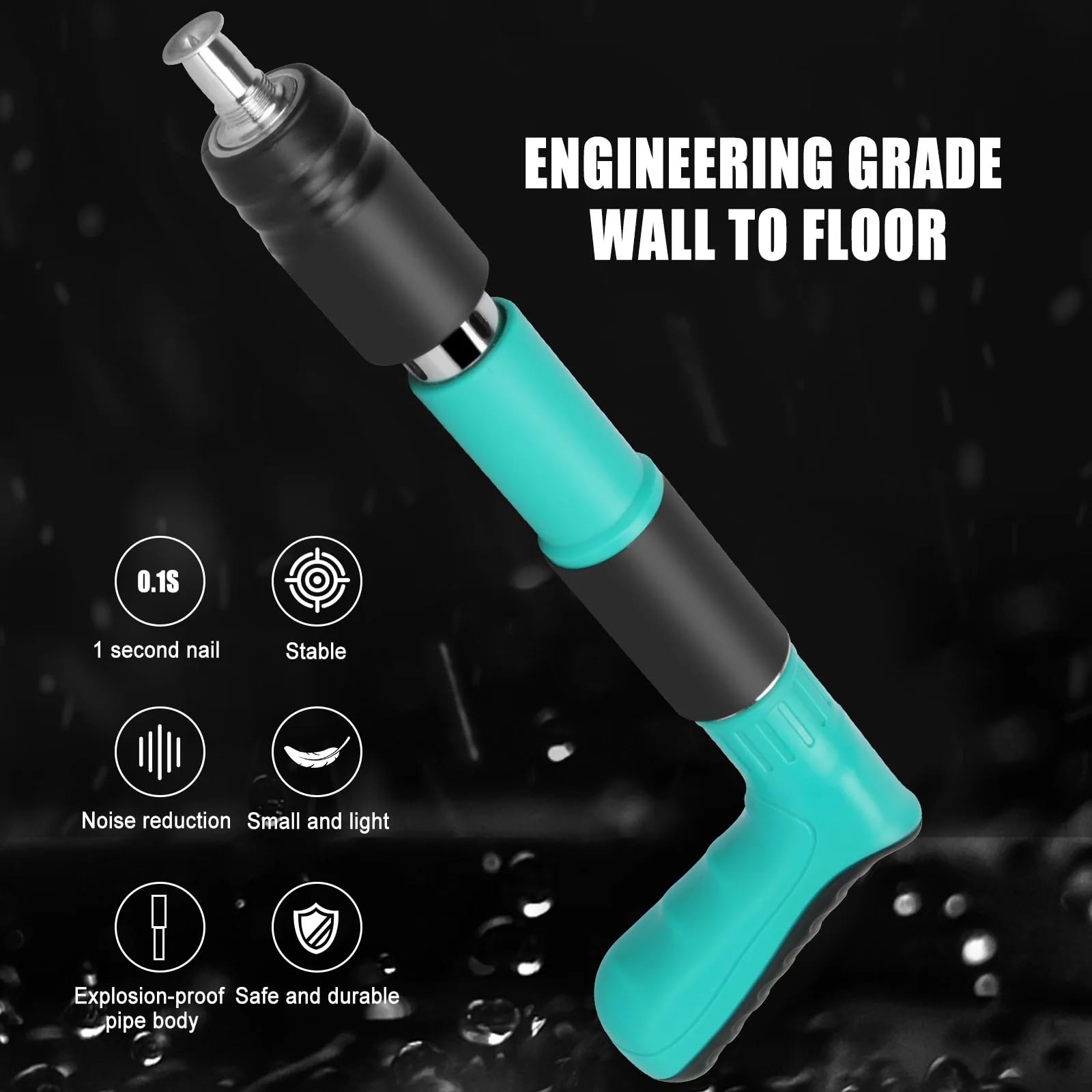 NEWFUN Pistola Sparachiodi,Pistola Manuale Sparachiodi,con 100 Chiodi, Spara Chiodi Per Cemento E Ferro,Portatile Nail Gun Regolabile, con Occhiali di Protezione e Custodia in Plastica Portatile