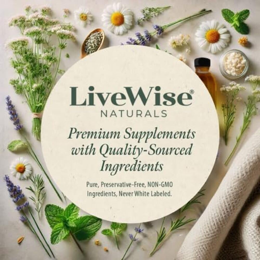 LiveWise Naturals DHA Omega 3 Drops for Kids - Vegan Liquid Omega 3 for Infants, Toddlers & Children - Essential DHA Supplement for Baby Brain, Eye & Immune Health