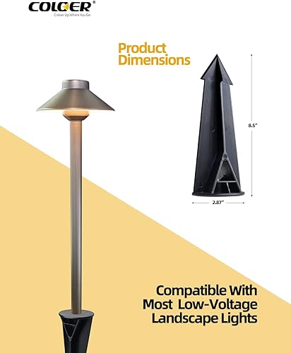Miniatura 3 de COLOER Reemplazo de placa de montaje de latón para paisaje, montaje de pared con rosca NPS de 12 pulgada para focos, 2.76 pulgadas de diámetro,