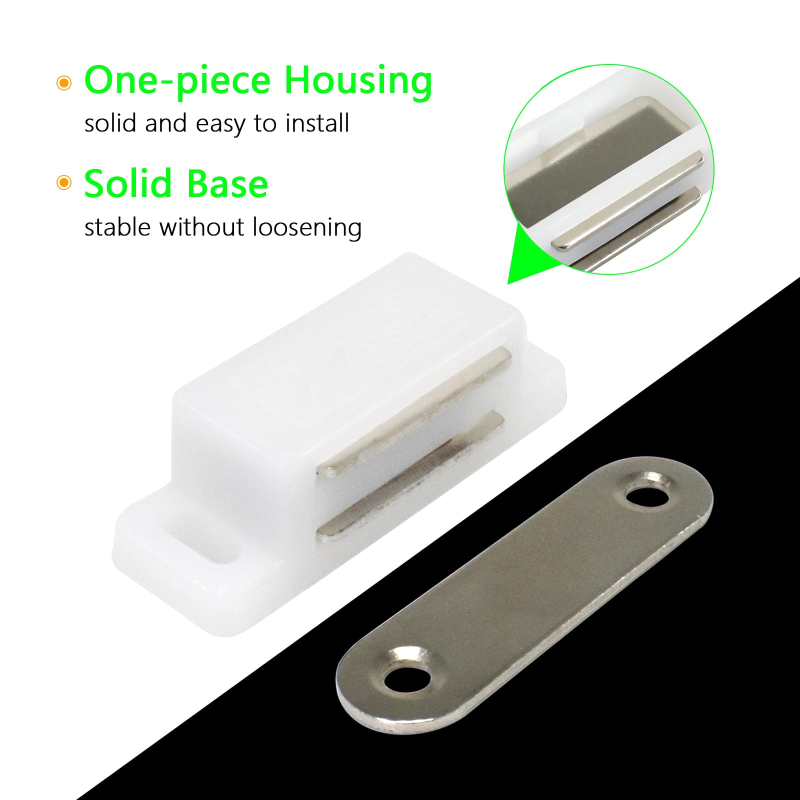 Magnetic Cabinet Catches - 12 Pack with Screws -4