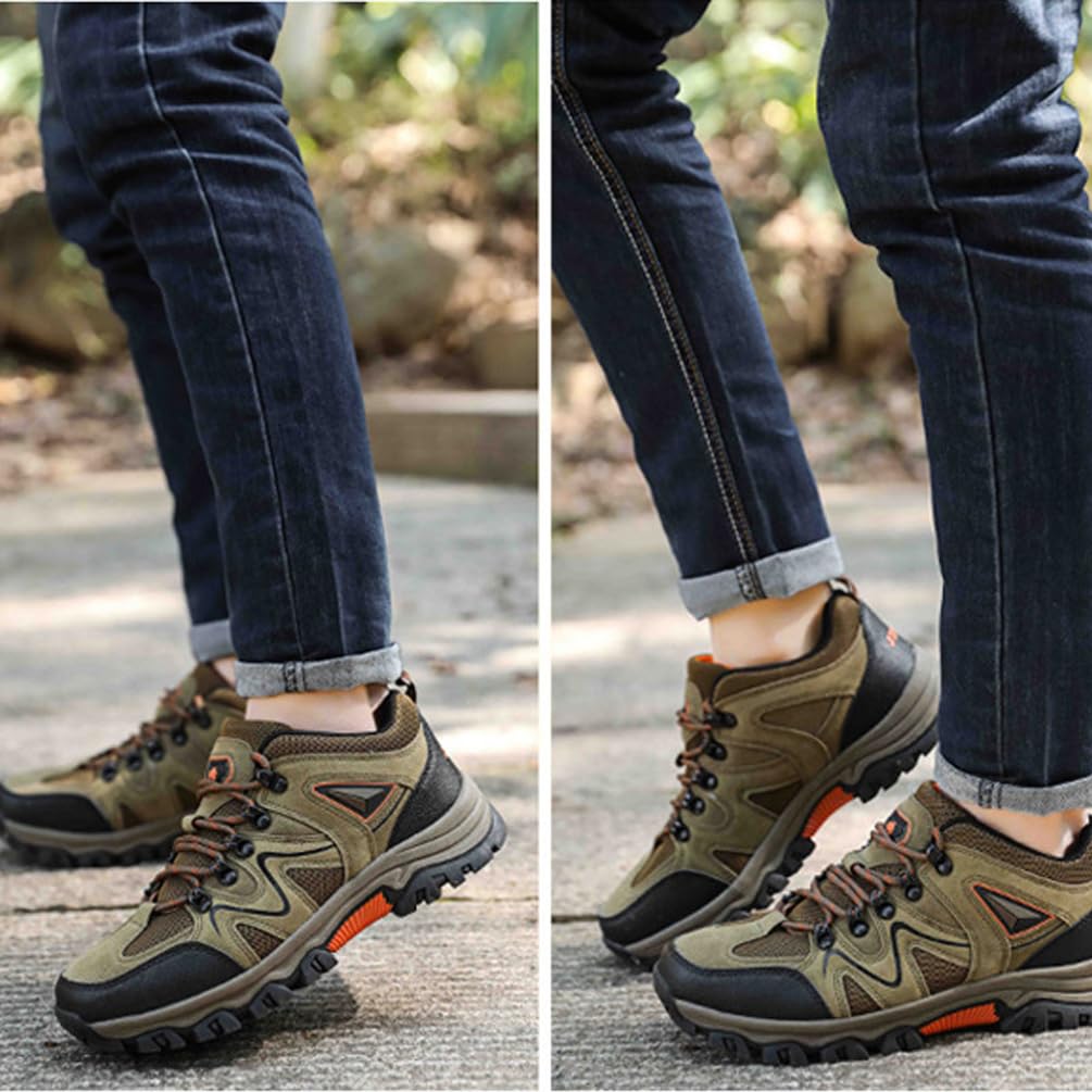 Chaussures de Randonnée Escalade pour Homme Femme Chaussures de Randonnée en Plein Air Imperméable Antidérapant Bottes de Trekking Promenades Voyages Sneakers (Wan-D21, 45EU)