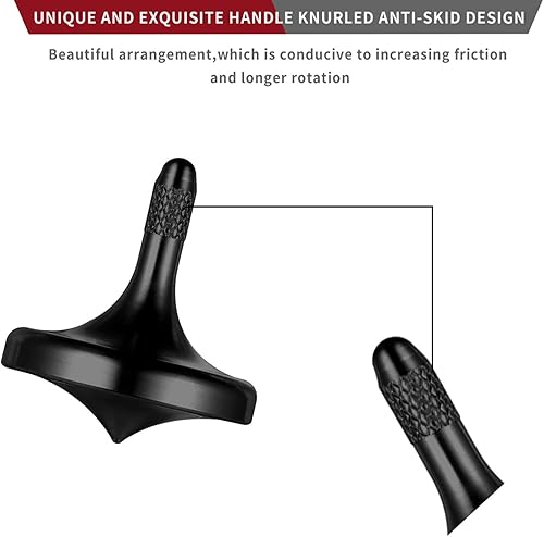 Miniatura 12 de Parte superior giratoria de metal de precisión, giro de acero inoxidable bien hecho, de larga duración, más de 8 minutos, juguete de giroscopio