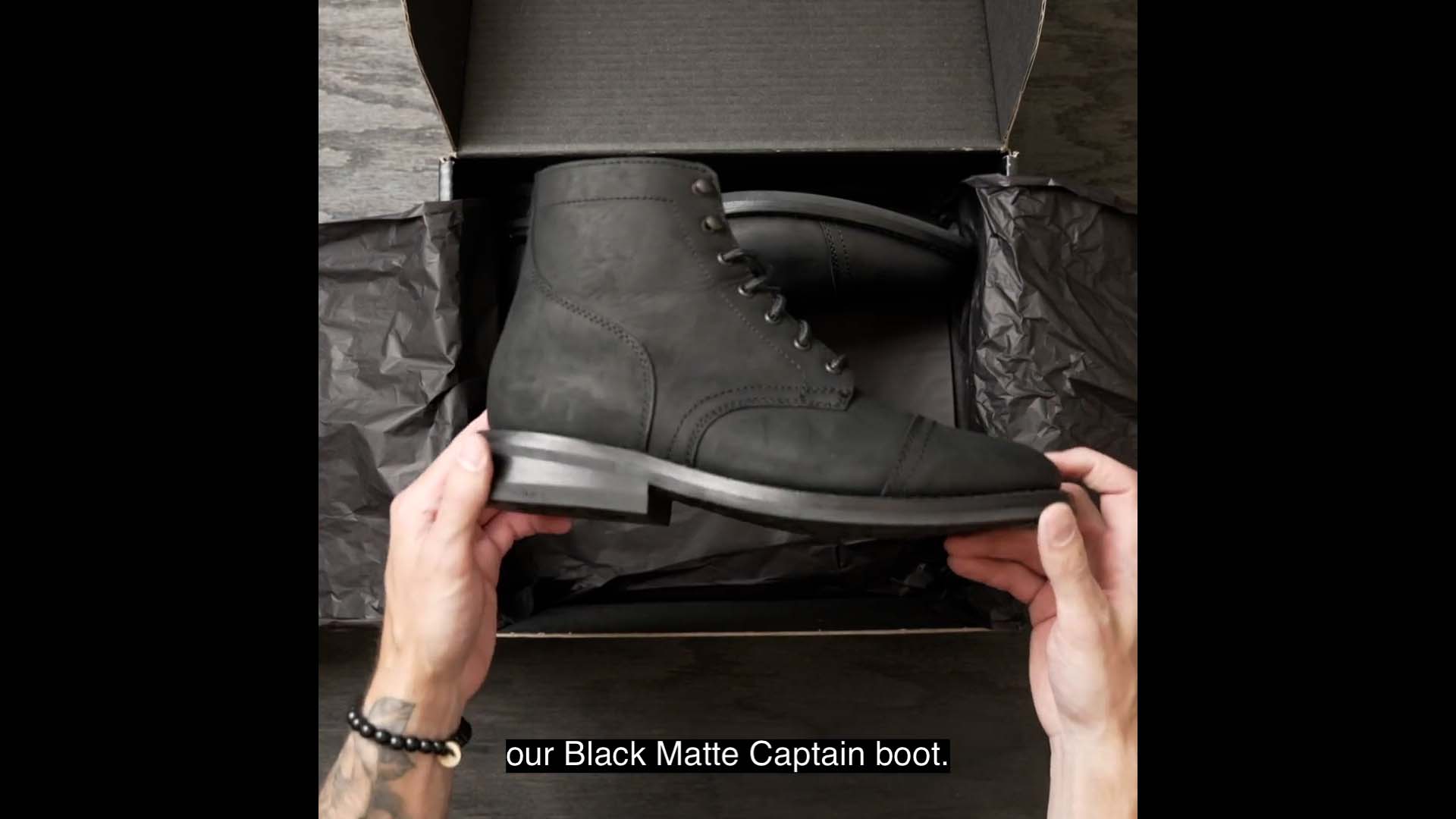 Thursday Boot Co Captain Matte Black Rugged Leather Cap Toe Boots Mens 10 US Thursday Boot Co. Captain Rugged Boots Mens 12 Matte Black  main image 4