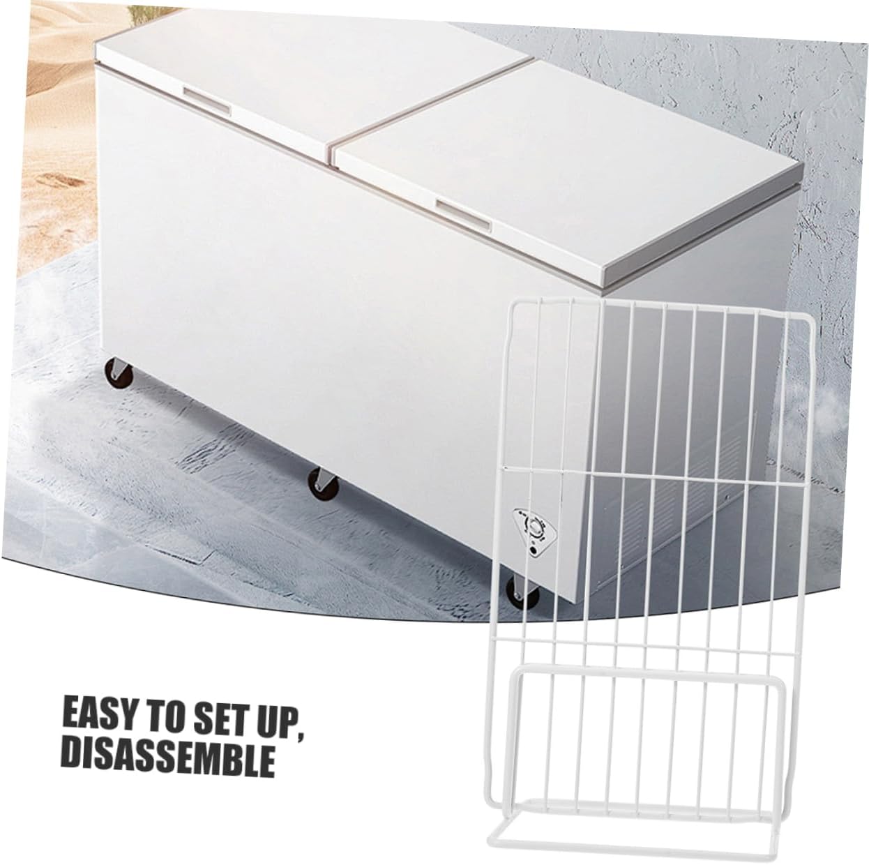 2pcs Refrigerator Freezer Partition Divider Mesh Adjustable Height Storage Organizers for Kitchen