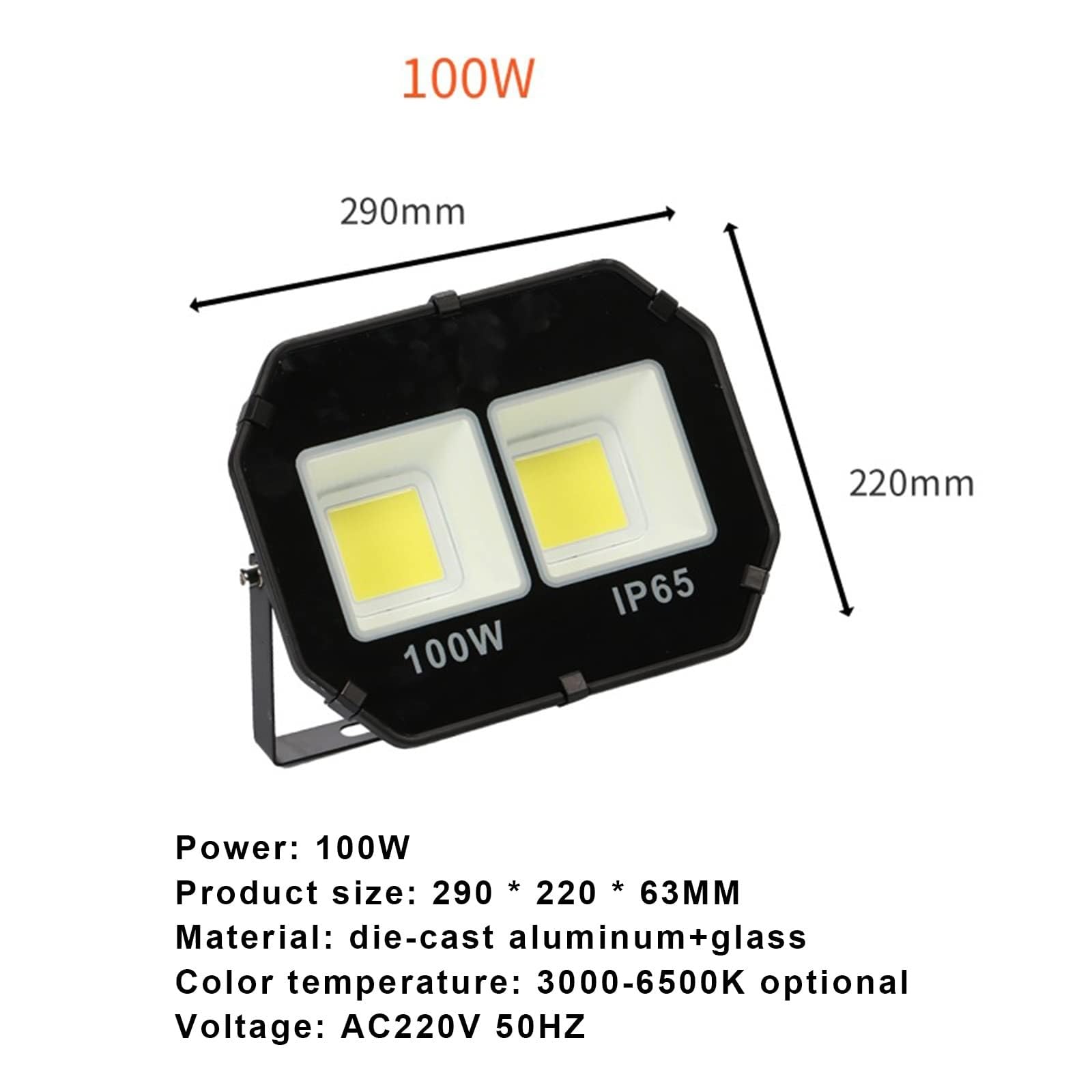 Foco LED 50W-600W, Luces de Seguridad Exteriores Impermeables IP65, Luz Blanca y Luz Cálida, Ideales para Campo Deportivo, Garaje, Jardín y Patio Trasero(Warm Light,200w)