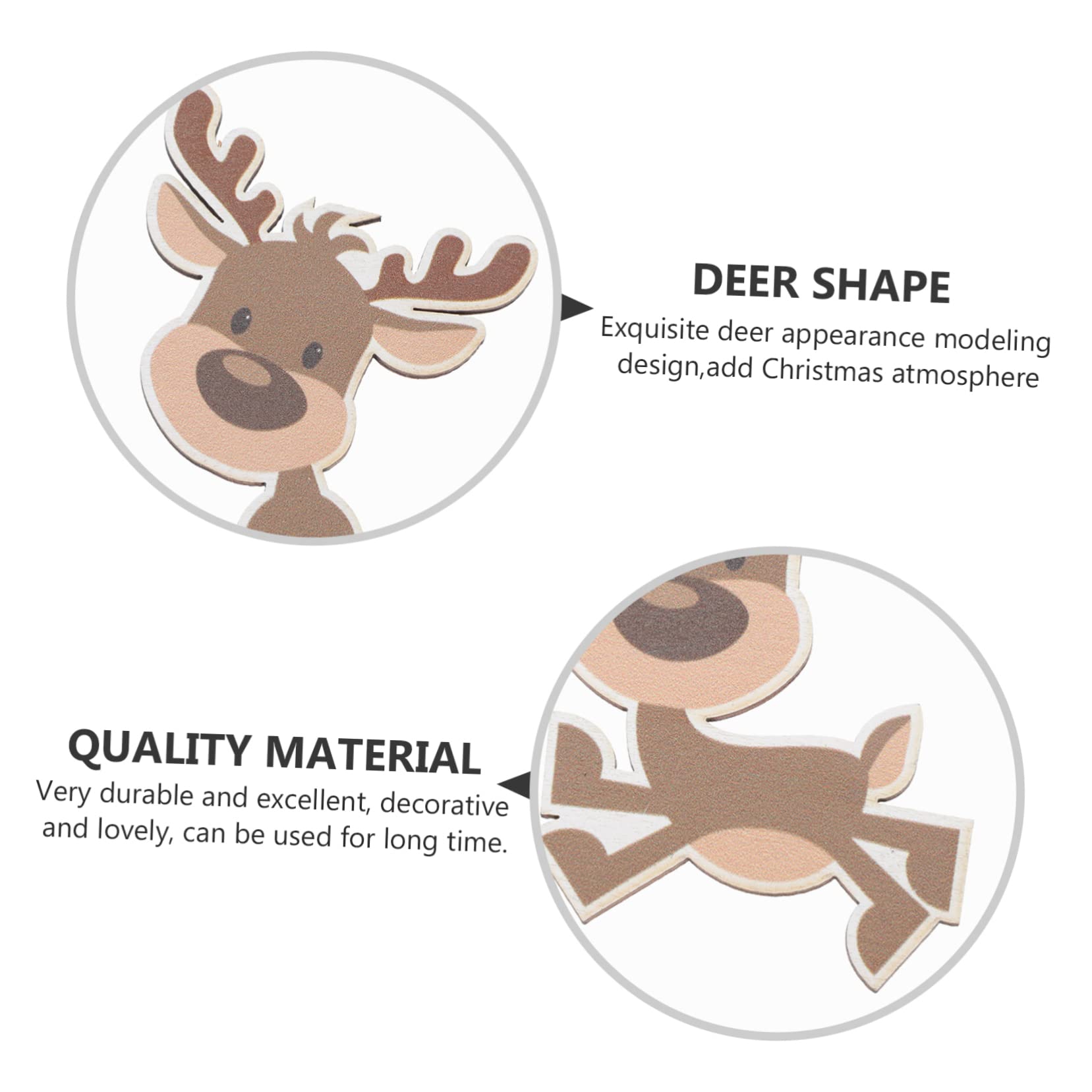MAGICLULU 8 Sätze Elch Charme Dekorationen Lichterketten Baumschmuck Weihnachten Weihnachtsdeko Bastelset Weihnachtsbaum-Hirsch-anhänger Weihnachtsschmuck 10 Stück * 8