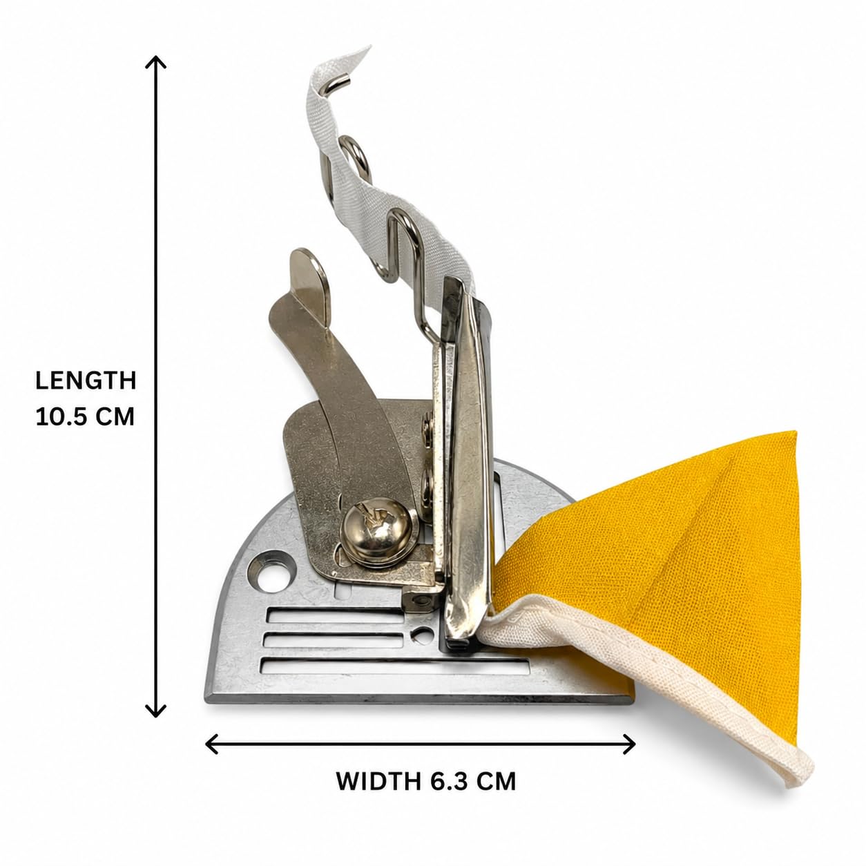 Zenith Steel 26 mm Double Fold Angle Binder A10 for Industrial Sewing Machine Folder Set (Includes Fold Angle Binder, Needle Plate, Pressure Foot, Feed Dog) — Amazon image 3
