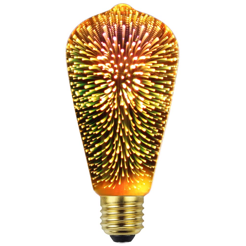 Tianfan Vintage Led Bulb Edison Classic ST64 4W Led Filament 3D Firework Decorative Light Bulb 220-240V E27