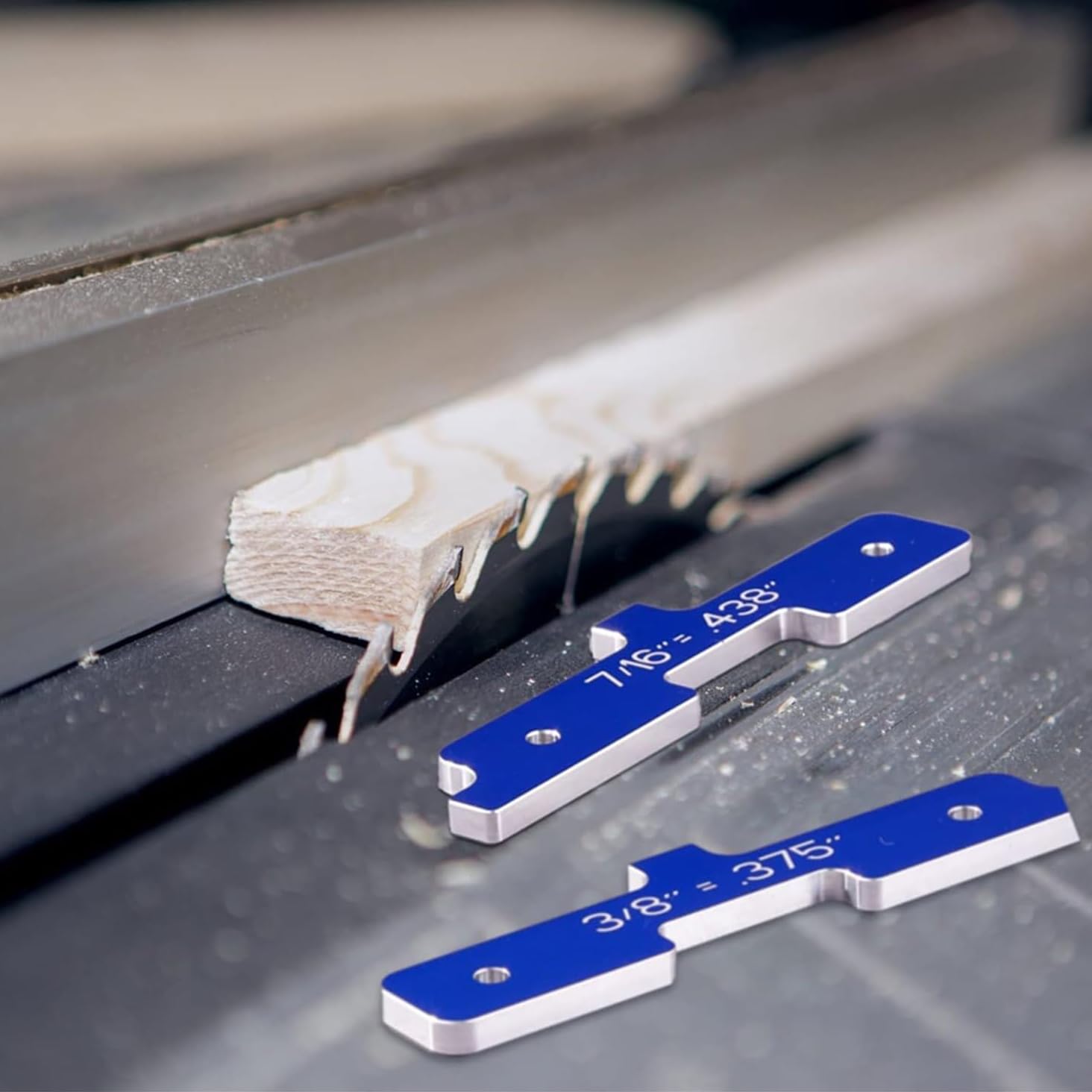 Set di 7 calibri, set di precisione, set di alluminio per lavorazione del legno, strumento di misurazione dell'altezza con custodia, per accessori per fresatrici e seghe da tavolo, set di lavorazion