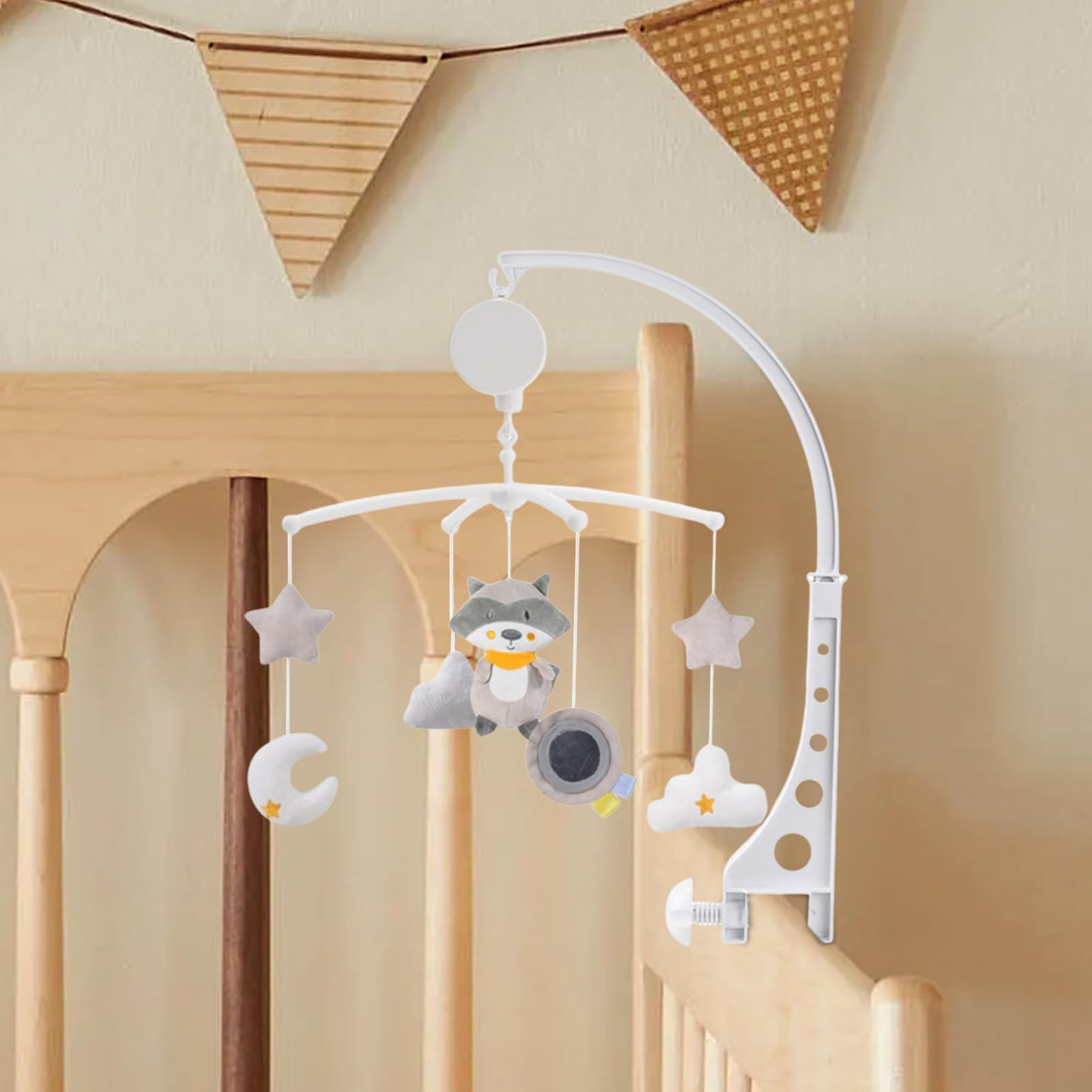 Mobile De Lit Bébé Carillon jouet apaisant animaux cartoon pour berceau | Décoration Mobile Musical Lit Bébé Pour La Maison Chambre La Crèche La Salle De Jeux Shopping Et