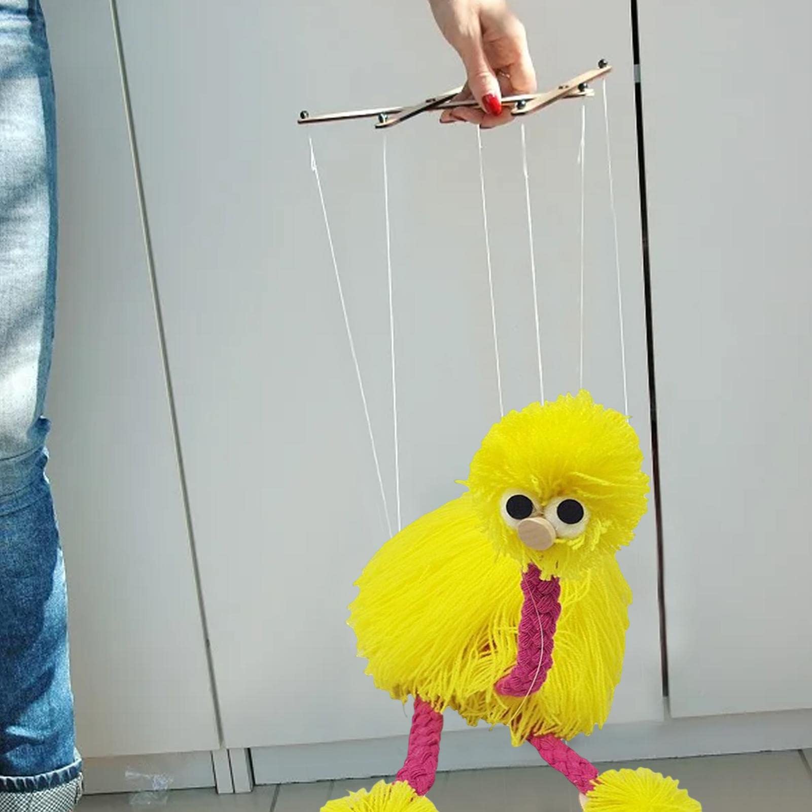 Marionette Strauß,Saitenpuppen für Kinder - Kinderpuppenspielzeug mit realistischen Gesichtsausdrücken Kinderlernspielzeug Marionetten