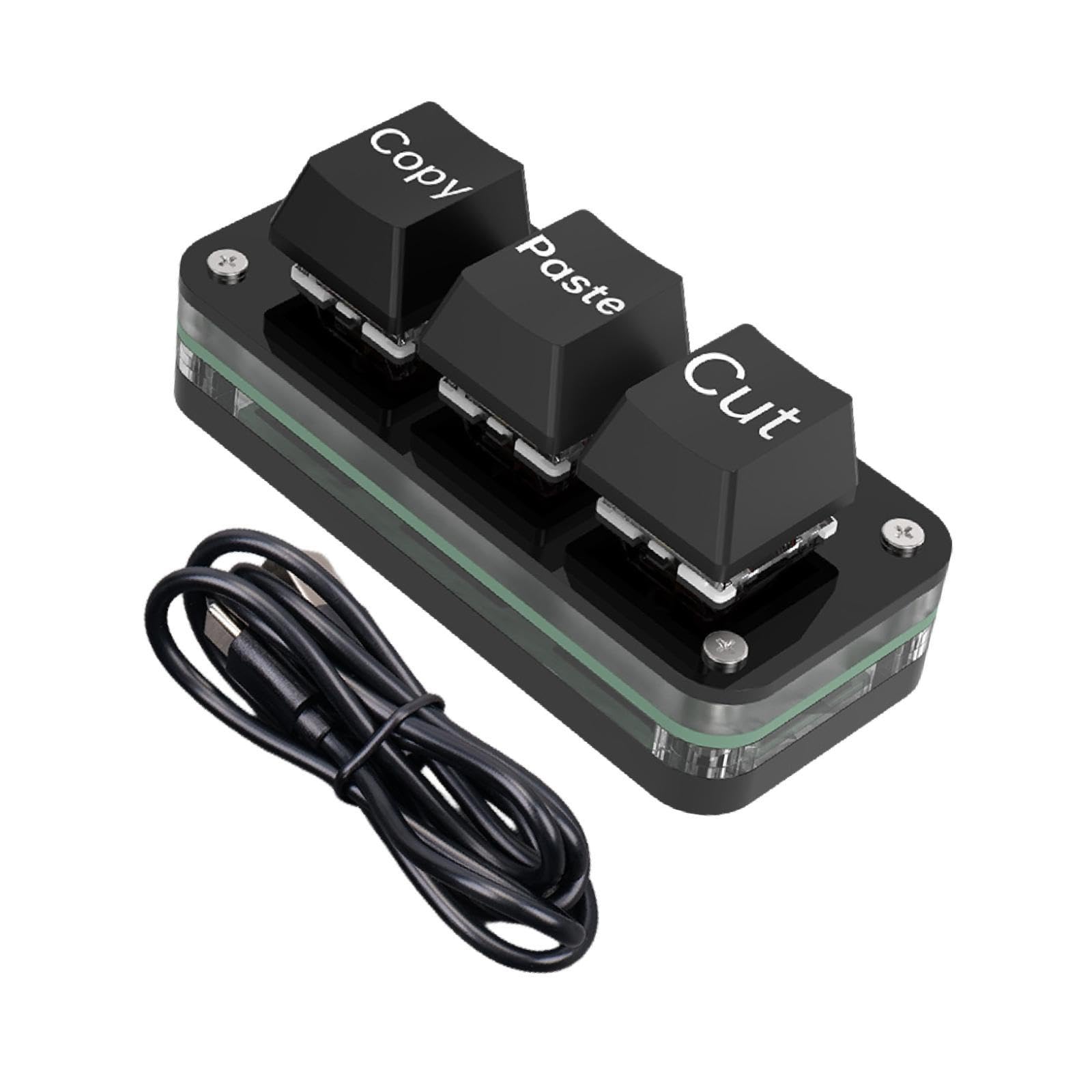 MERISHOPP Mini 3 Key Keypad with Data Cable Rounded Corners Professional Game Keyboard Black Already Set|Computers/Tablets & Networking | Keyboards, Mice & Pointers | Keyboards & Keypads-image-41