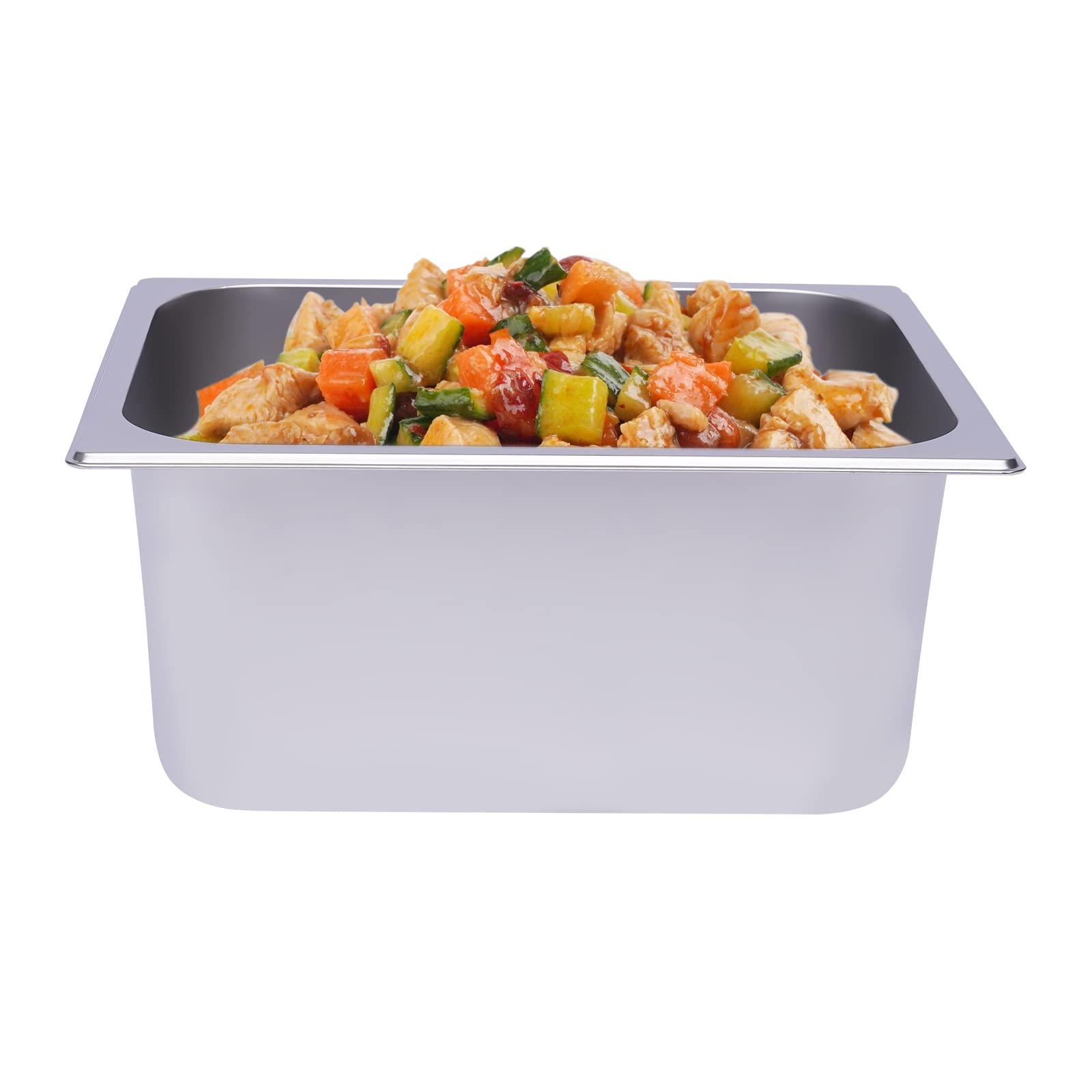 1/2 contenitore per gastronorm, in acciaio inox, profondità 150 mm, 33 x 26 x 15 cm, per la casa degli hotel