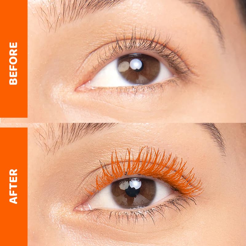 Image of Elitty Pop Colored Lush Lashes Mascara-Tangerine Twist(Orange), Waterproof,Smudge proof,Curling and lengthening, Infused with Witch Hazel and Almond Oil, Vegan & Cruelty Free-5 ML Each