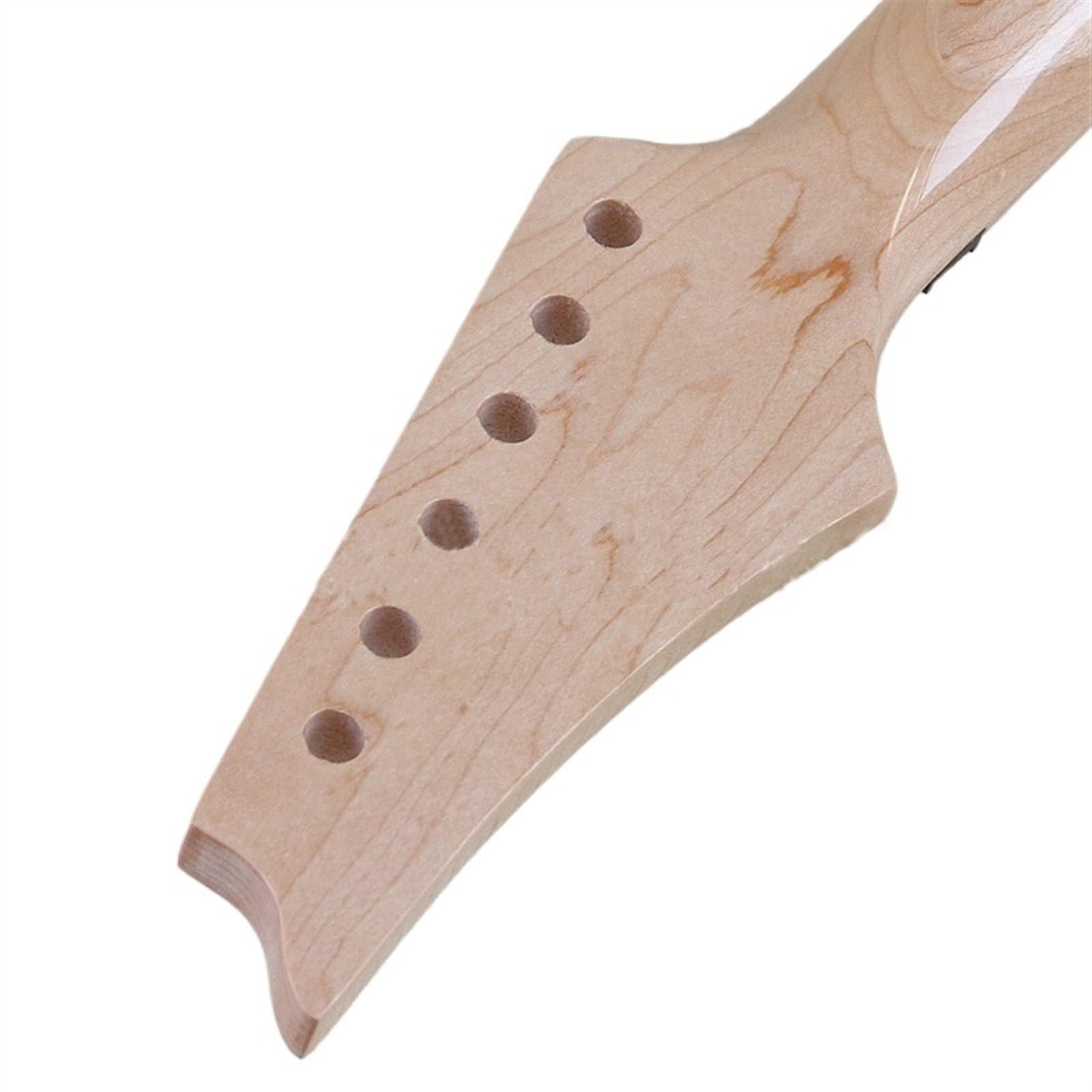 6 Strun 24 Progi Gitara Elektryczna Szyja Podwójny Rocker Rzeźbiony Gitara Szyja BłYszczący Klon Diy Profesjonalny Zamiennik Szyja Gitarowa
