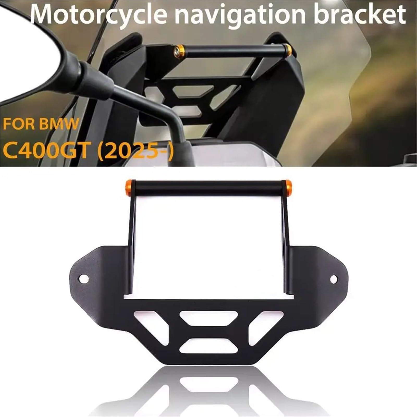 Pasuje do akcesoriów motocyklowych Pasuje do BMW C400GT 2025 Uchwyt nawigacji GPS z aluminium CNC Uchwyt przedłużający kierownicę Motocyklowy uchwyt do nawigacji(12mm)