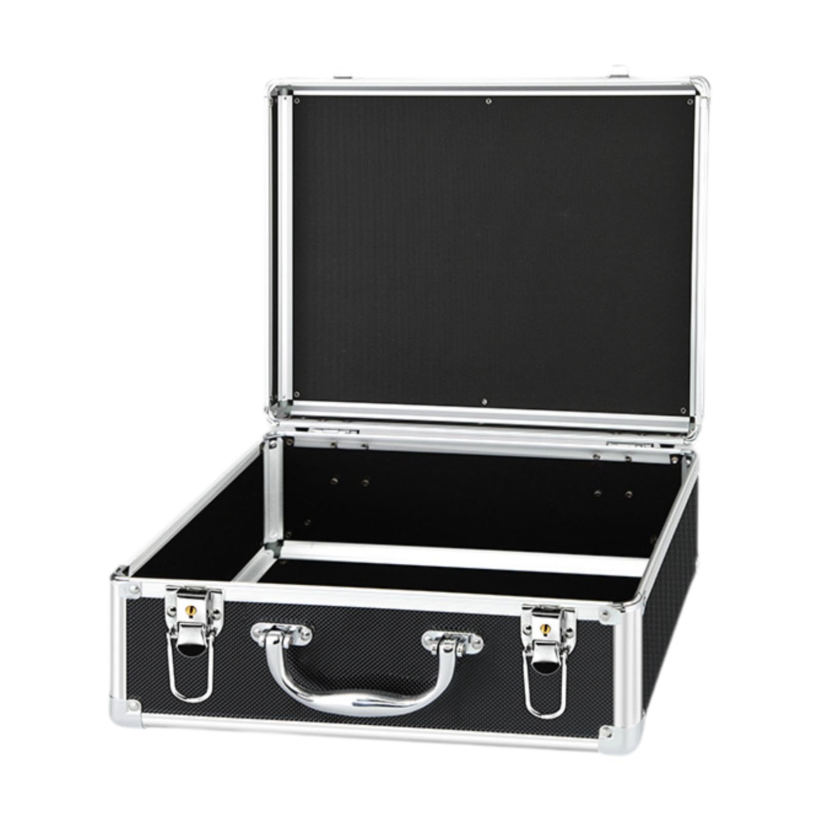 LOVIVER Valigia in lega di alluminio, valigetta portautensili portatile, grande, rigida, antiurto, multiuso, organizer per valigia per uomo all'aperto, M