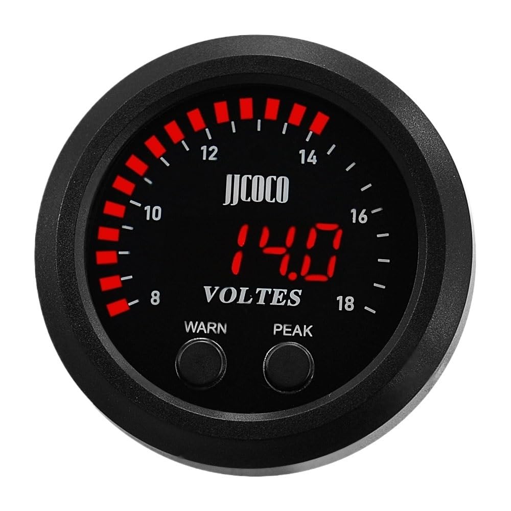 Voltmètre 52mm pour éviter les pannes de batterie de voiture et moto 8-18V