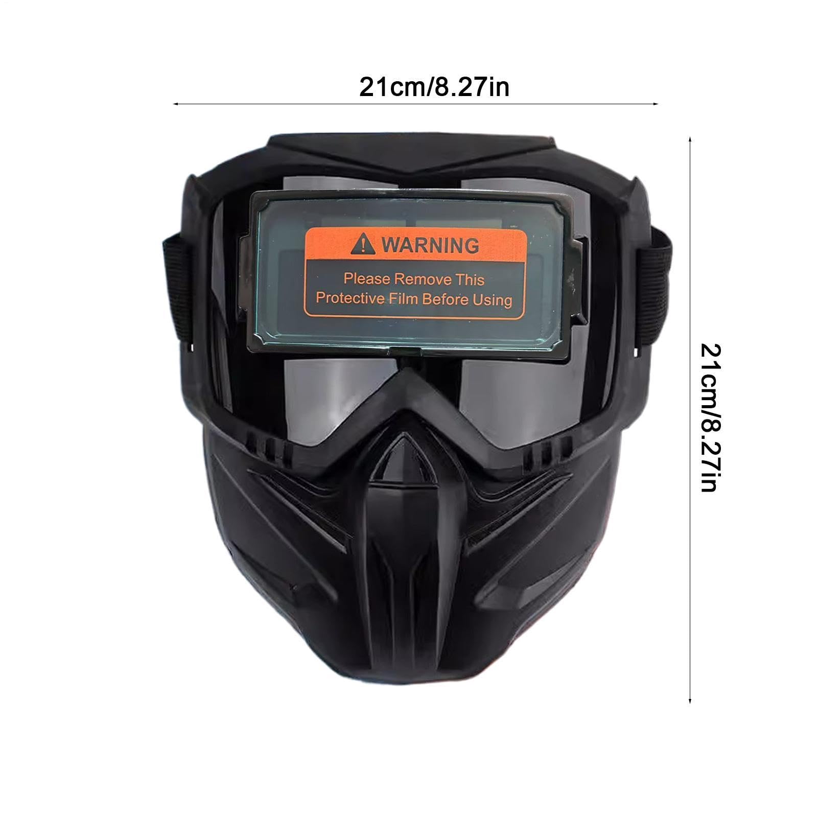 Kask spawalniczy z automatycznym przyciemnianiem, antyodblaskowy, osłona na całą twarz, do prac spawalniczych, odporne na wysokie temperatury, regulowane wygodne dopasowanie, sprzęt bezpieczeństwa do