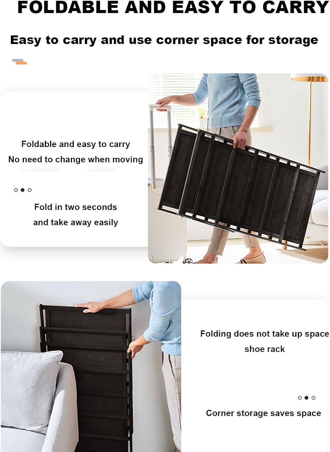 Foldable Shoe Rack, Easy Assemble Shoe Storage Cabinet, Narrow Organizer for Entryway & Bedroom, Holds Men’s & Women’s Shoes, Space-Saving Design, 90x23.8x90cm.