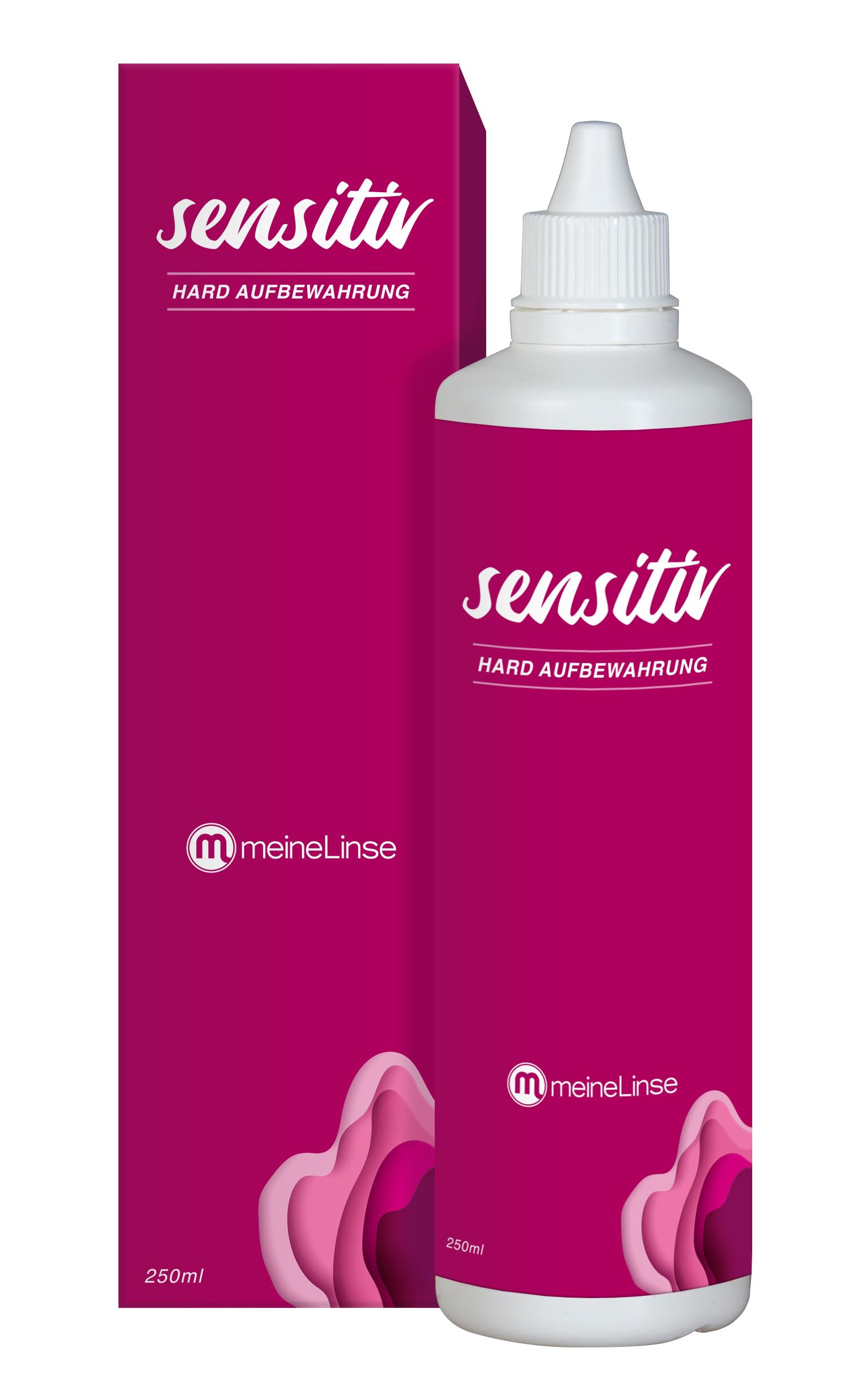 meineLinse sensitiv Hard Aufbewahrungslösung – 250 ml