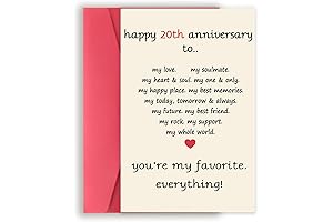 Asmallgf 20th Wedding Anniversary Card: A Heartfelt Gesture for Your Beloved