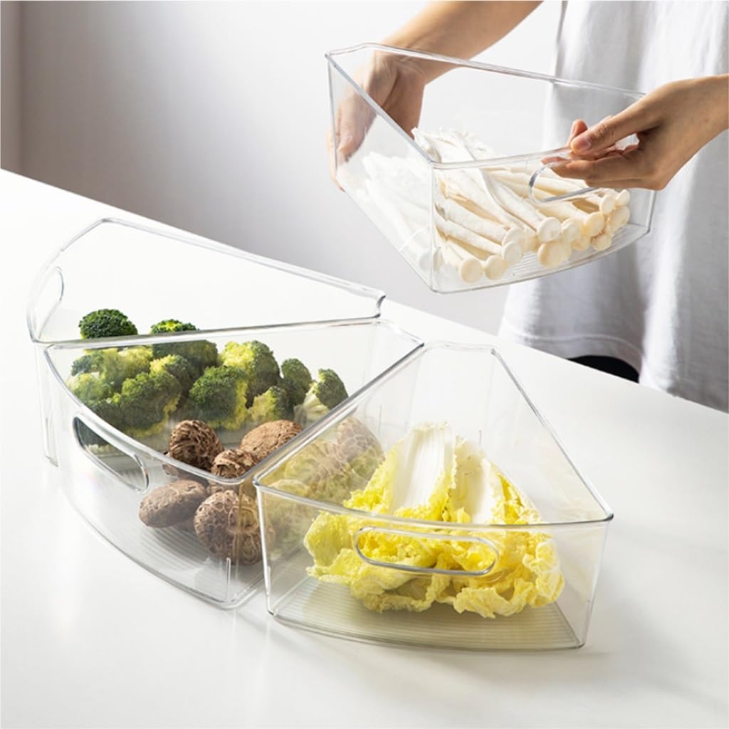 Recipientes para Alimentos Caja de mantenimiento fresco for refrigerador sin cubierta, caja de almacenamiento con compartimentos for mantenimiento fresco de frutas y verduras congeladas para Refrigera