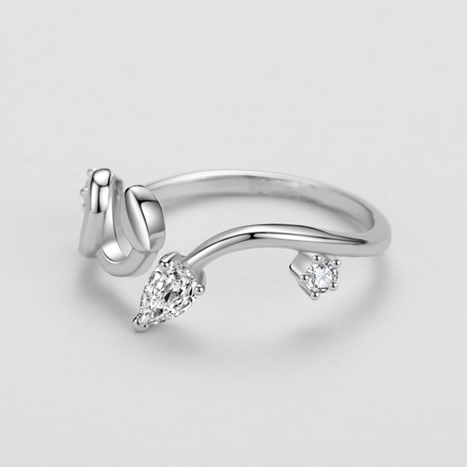 Anillo de oro para mujer, oro blanco, alianzas únicas con diamante cultivado en laboratorio, anillos de boda, elegantes anillos de oro real para mujer