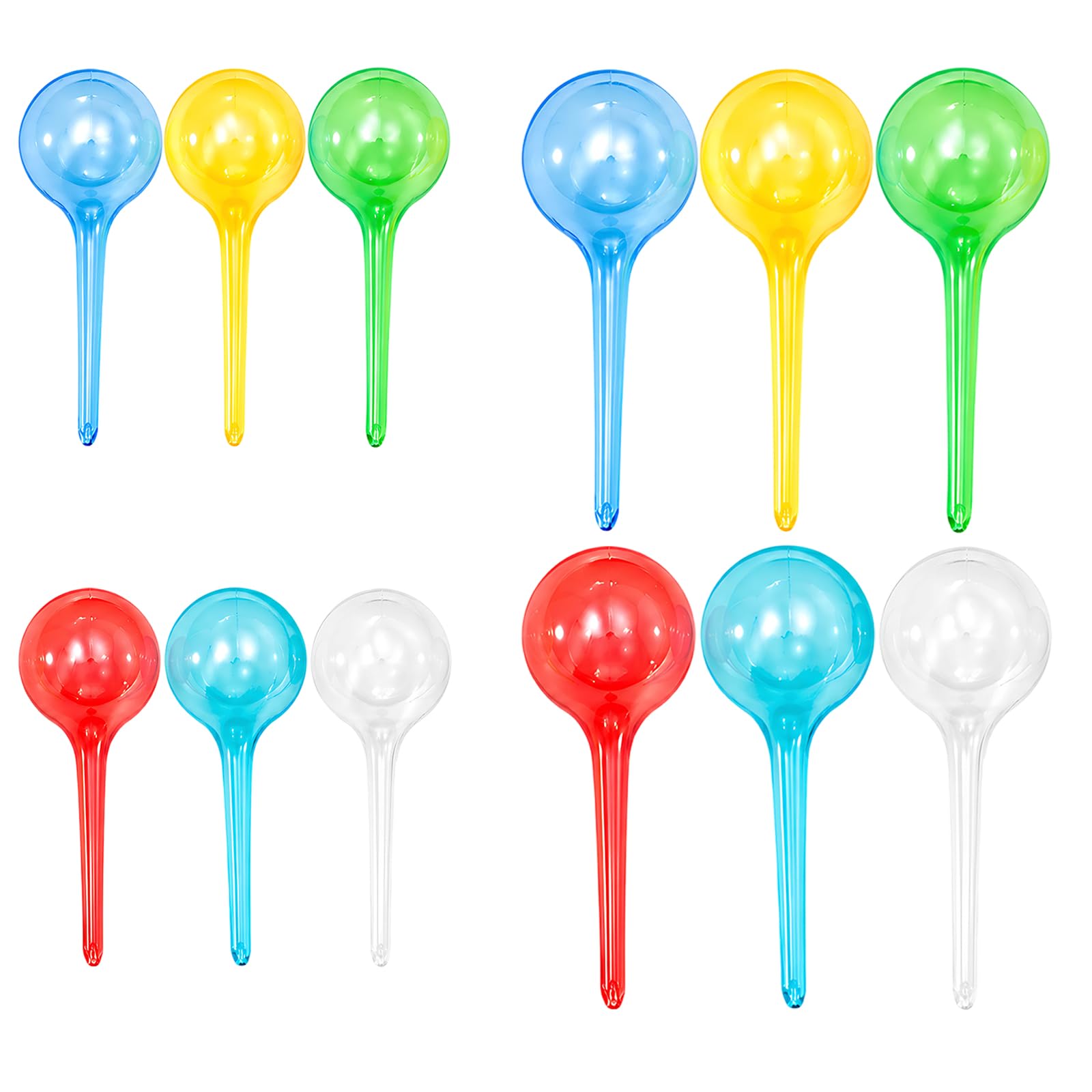 TUBAWD 12PCS Plant Watering Globes Set, Automatic Plant Waterer Self Feeding, Watering Globes for Indoor Plants, Plant Pot Water Feeder Drip Irrigation, Watering Globes for Indoor Plants with 2 Sizes