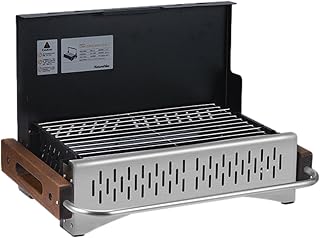 Churrasqueira a Carvão - Fogão a carvão ao ar livre - Mini Grill Esmalte Esmaltado, remova o carvão em um segundo, abra e feche em um segundo para viagem, acampamento Stenua