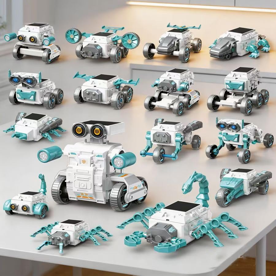 16-in-1 Solar Robot Kid, 190 Pcs STEM Educational Toy for Age 8+ - Image 6
