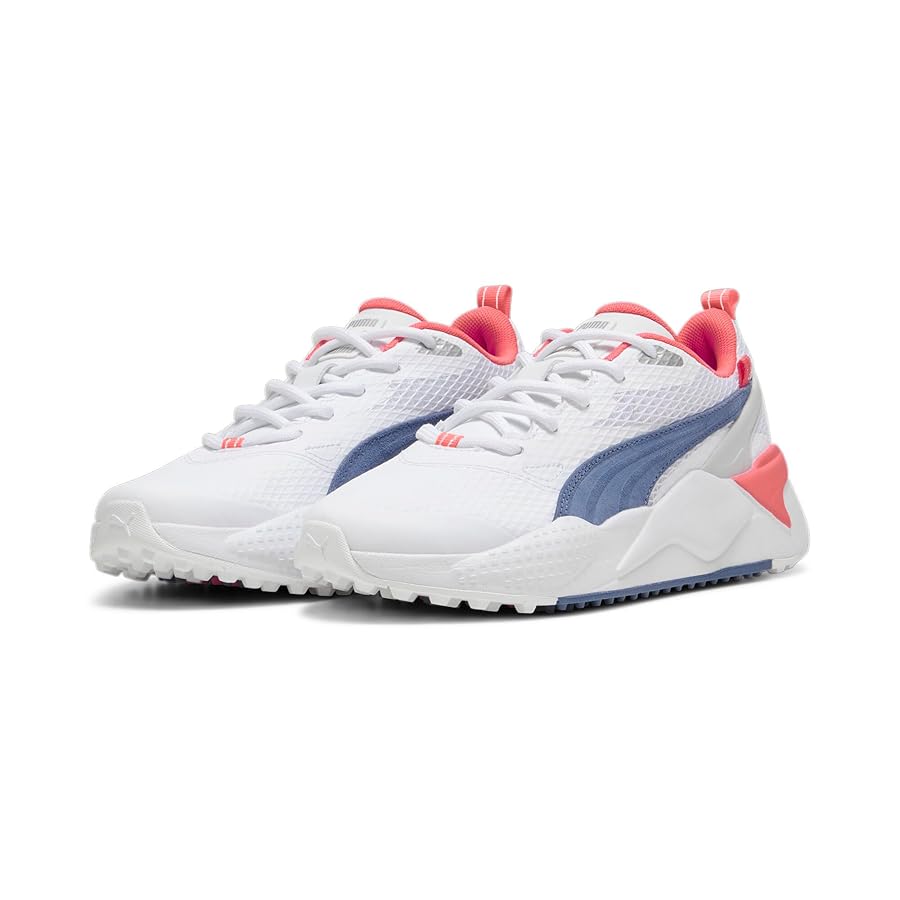 PUMA ゴルフシューズ ホワイト/ピンク/ブルー Amazon.com | PUMA Women's Golf Shoe, White Inky Blue Ravish