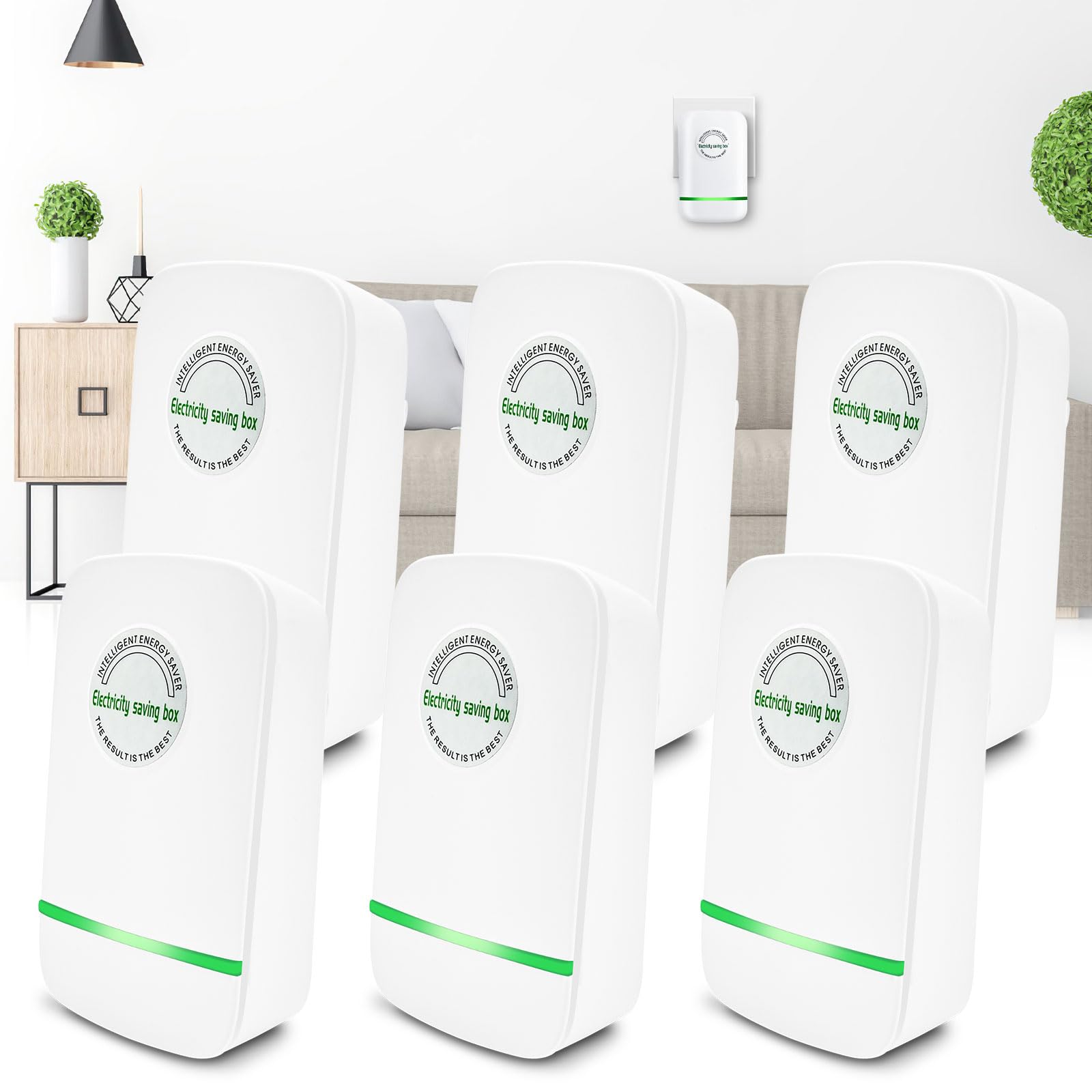 6 Pack Stop Watt Energy Saving Device Intelligent Energy Saver Stopwatt Electricity Saving Box Us Plug 90v-250v 30kw…