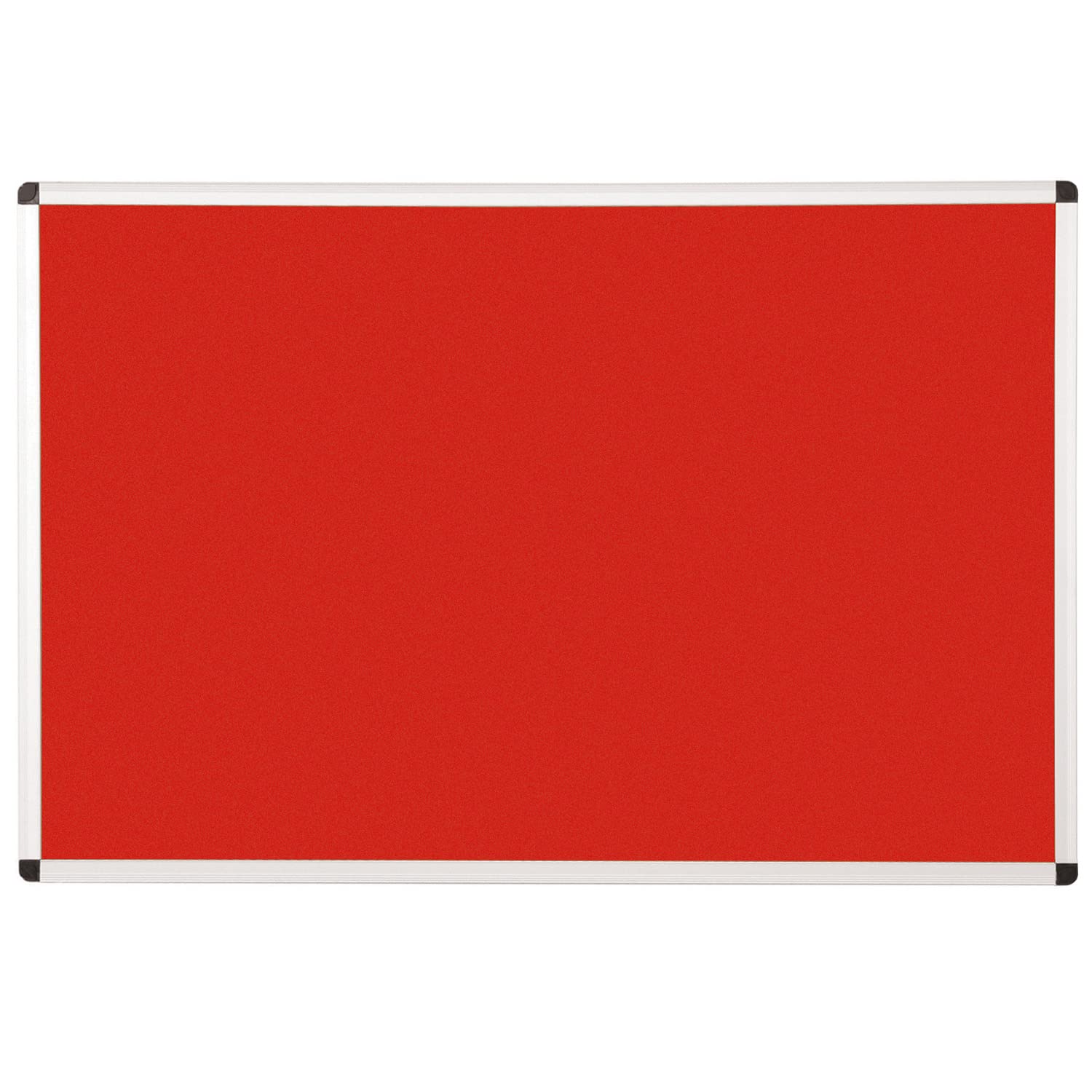 Wonderwall Large Red Felt Noticeboard - 120 x240 cm, Aluminium Frame, Wall-Mounted, 5 Colour Options -Ideal for Office, School, Community Centres