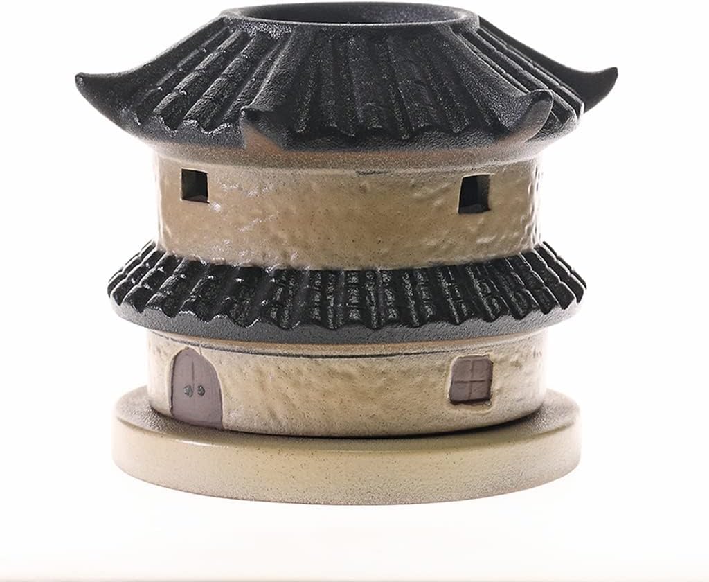Incense Holder Incense Burner Incense Waterfall Incense Furnace Zisha Creative Handmade Aromatherapy Furnace Tea Tray Ornament Plate Incense Sandalwood Backflow Incense Burner(A)