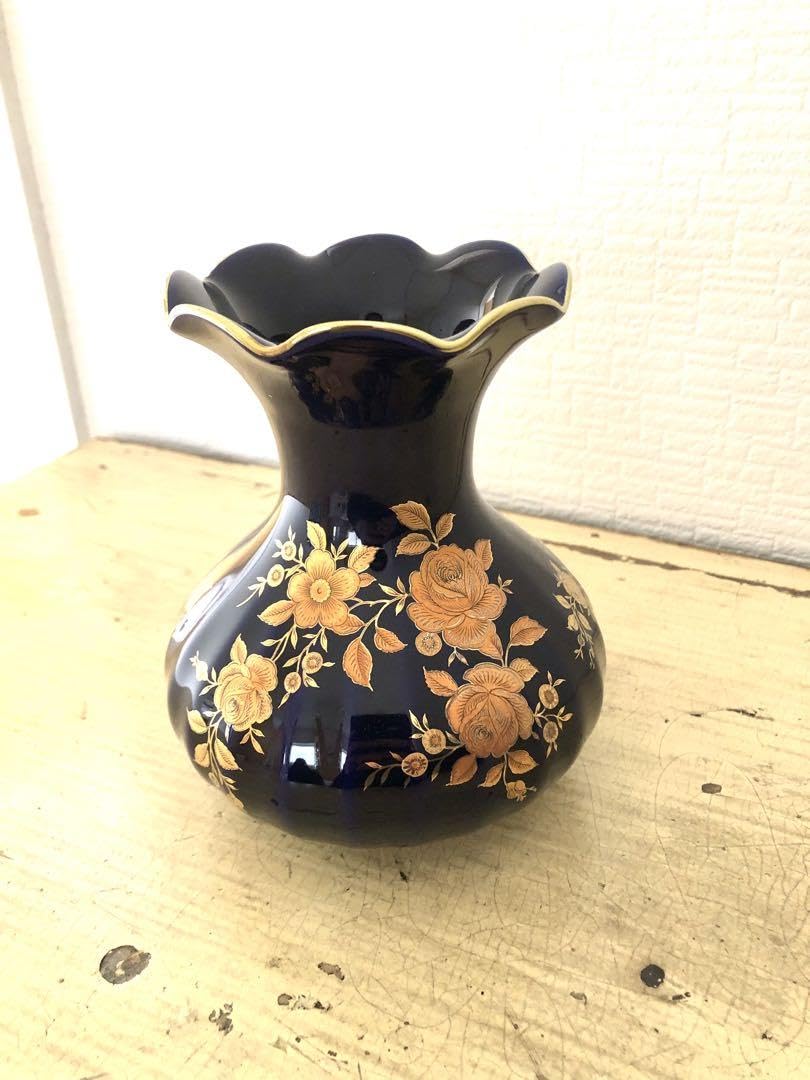 k215r124 ドイツ製 Heinrich&Co 金彩 バラの花瓶 ババリア Amazon.co.jp: ドイツ アンティーク 花瓶 BAVARIA ババリア 24金 薔薇