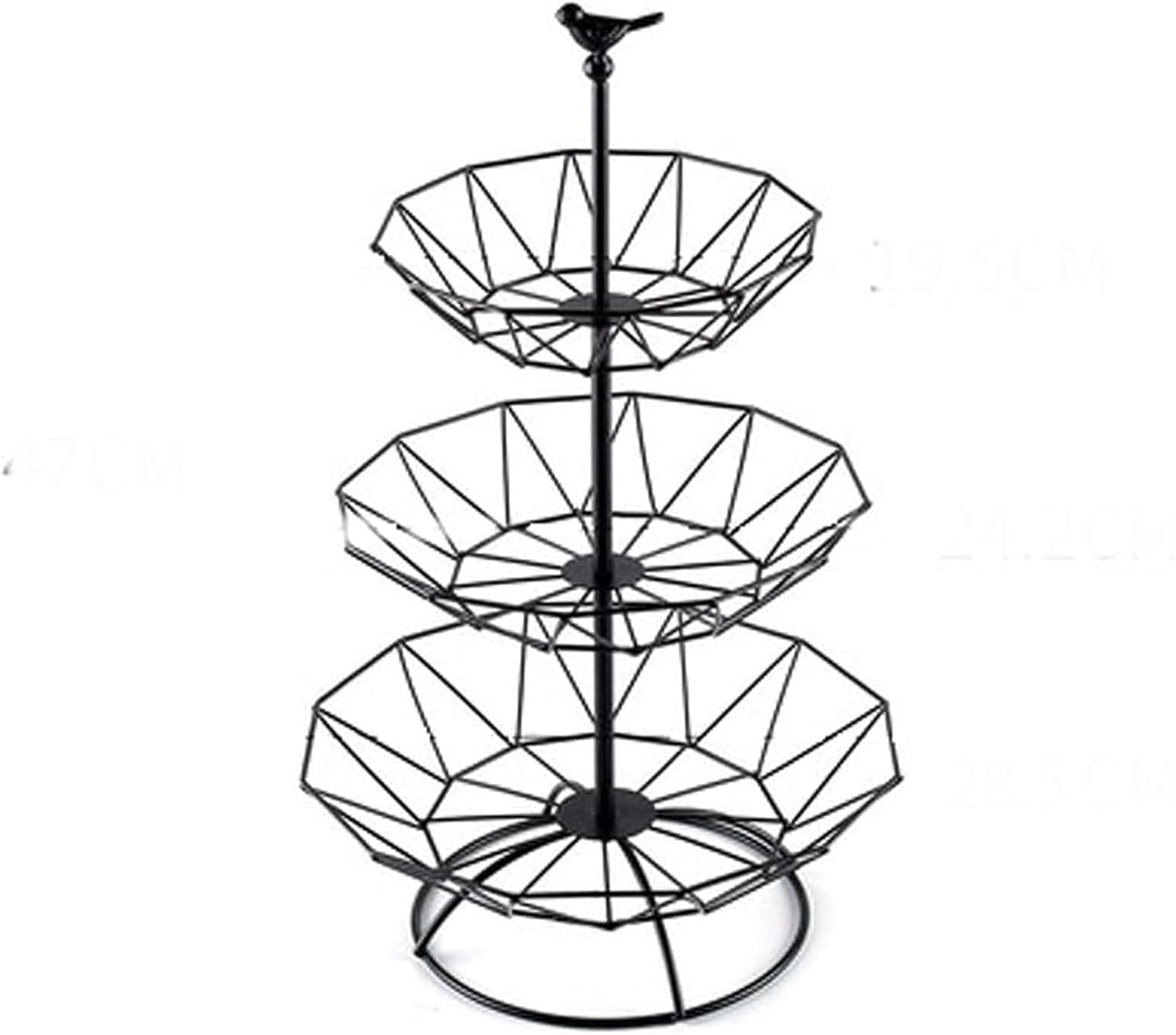 Mnuvxzaewf A Kitchen Countertop Fruit Rack-Fruit Basket Holder 3 Tier(A)