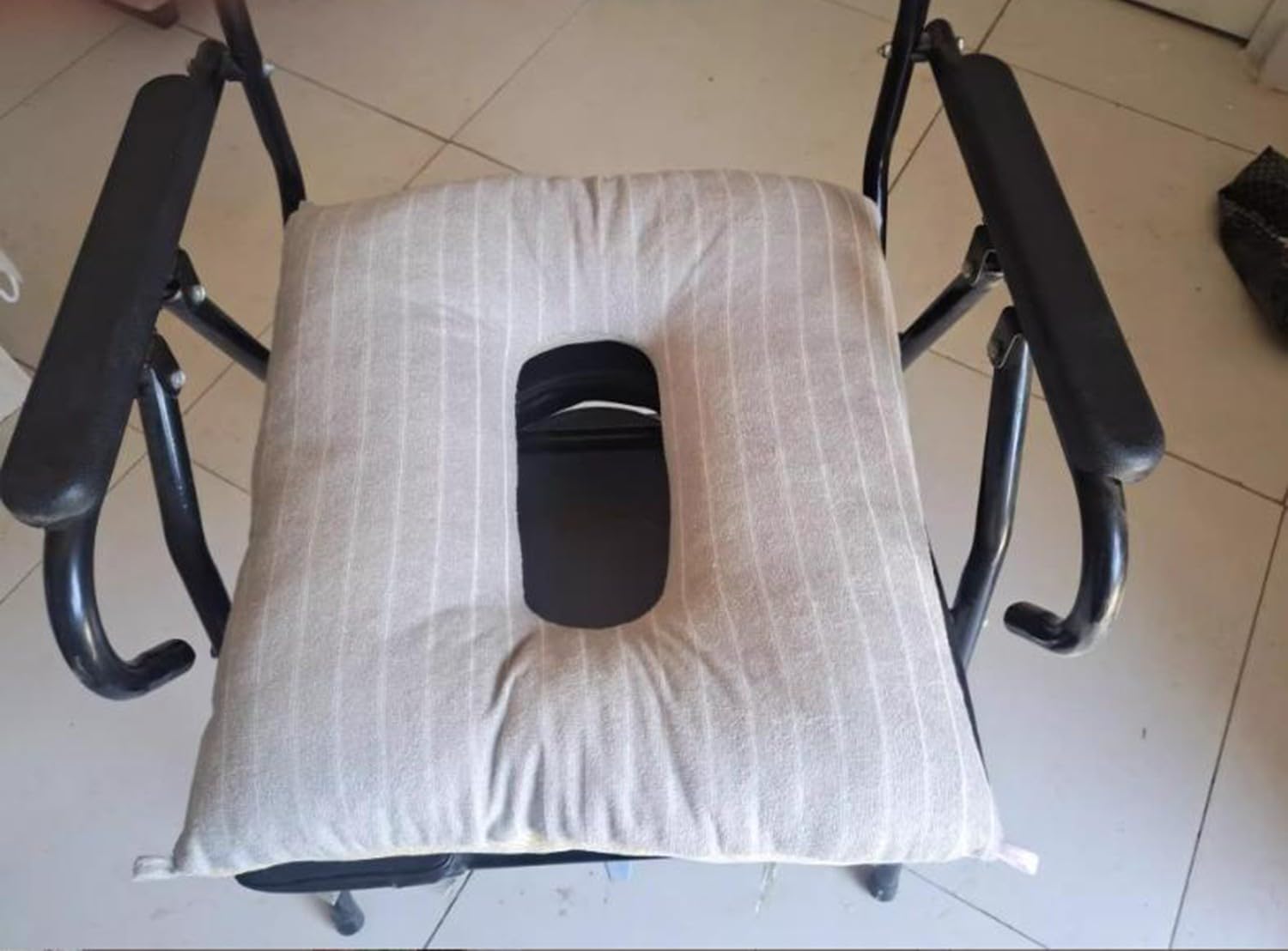 Cojín antiescaras para sillas de ruedas y sillas de inodoro, grueso y cálido, cojín lavable para asiento de inodoro
