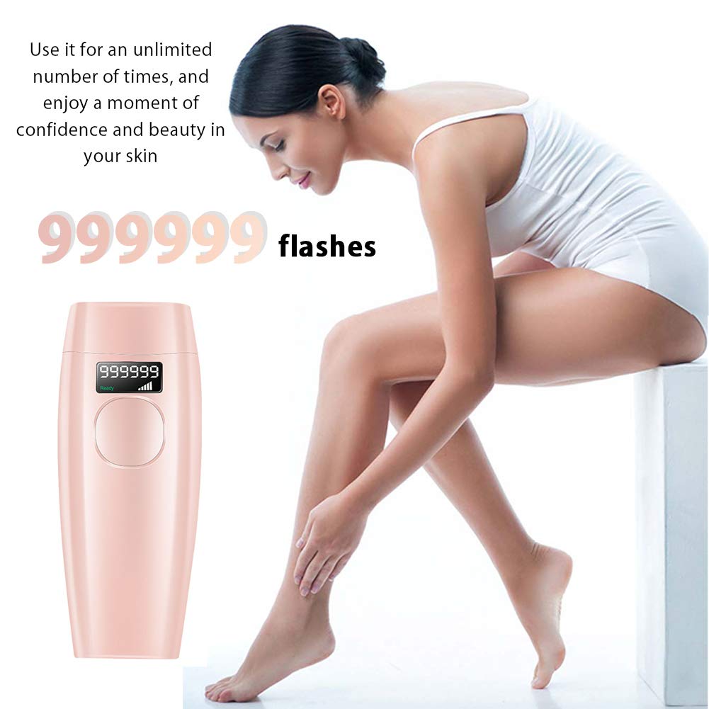 QWEASDF Epilatore di Luce Pulsata IPL, Epilatore Laser Indolore Permanente per Uso Domestico, 990.000 Lampi, Adatto per Uomo E Donna, Corpo Intero, Zone Bikini Private, ECC.,Rosa