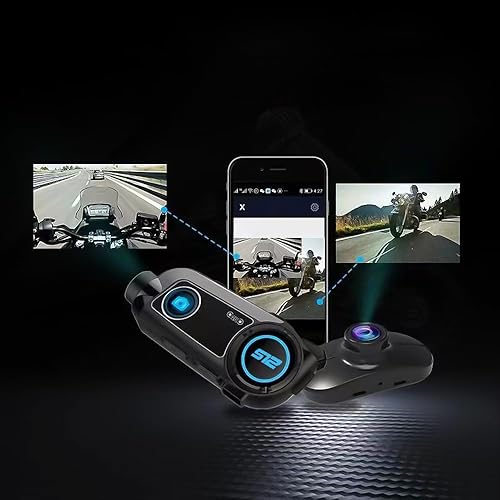 Miniatura 2 de Auriculares Bluetooth para motocicleta S12 con cámara dual 2K+1K gran apertura F2.0 disparo de 360 audio de alta resolución, sistemas de