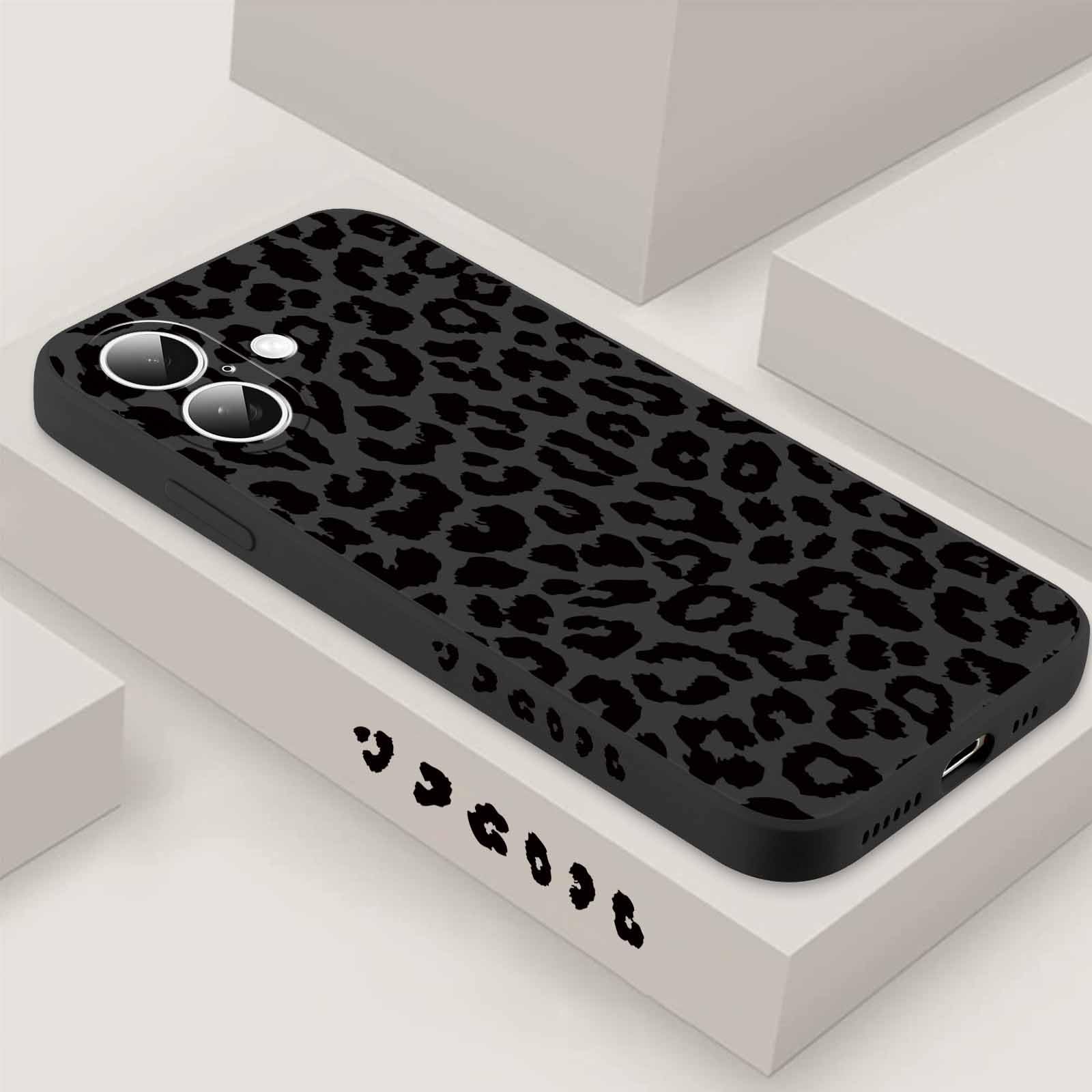 Custodia Silicone Per IPhone 16 Pro Max – Motivo Leopardo, Antiurto, Bordura Rialzata Per Fotocamera
